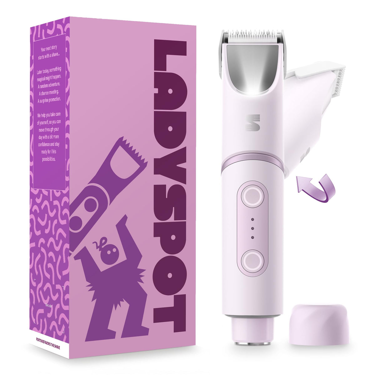 SpinDuo 2 in 1 Electric Bikini Trimmer for Women 180 - LADYSPOT Official Imagery - 1