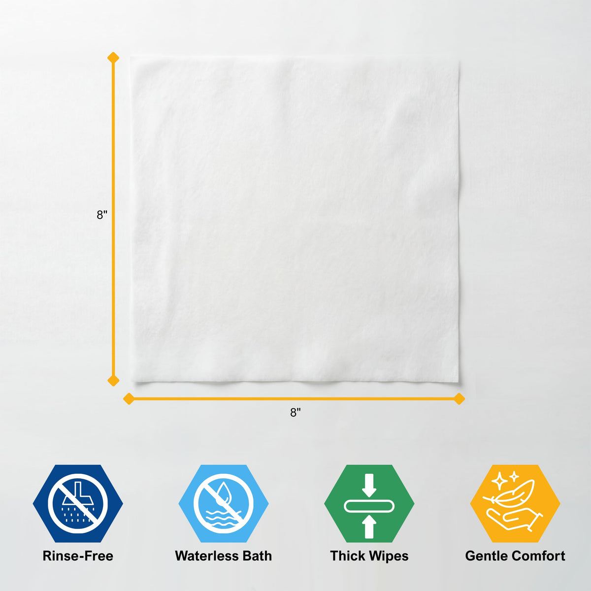 MED PRIDE Waterless Rinse Free Bath Wipes for Adults Aloe - MED PRIDE Official Imagery - 3