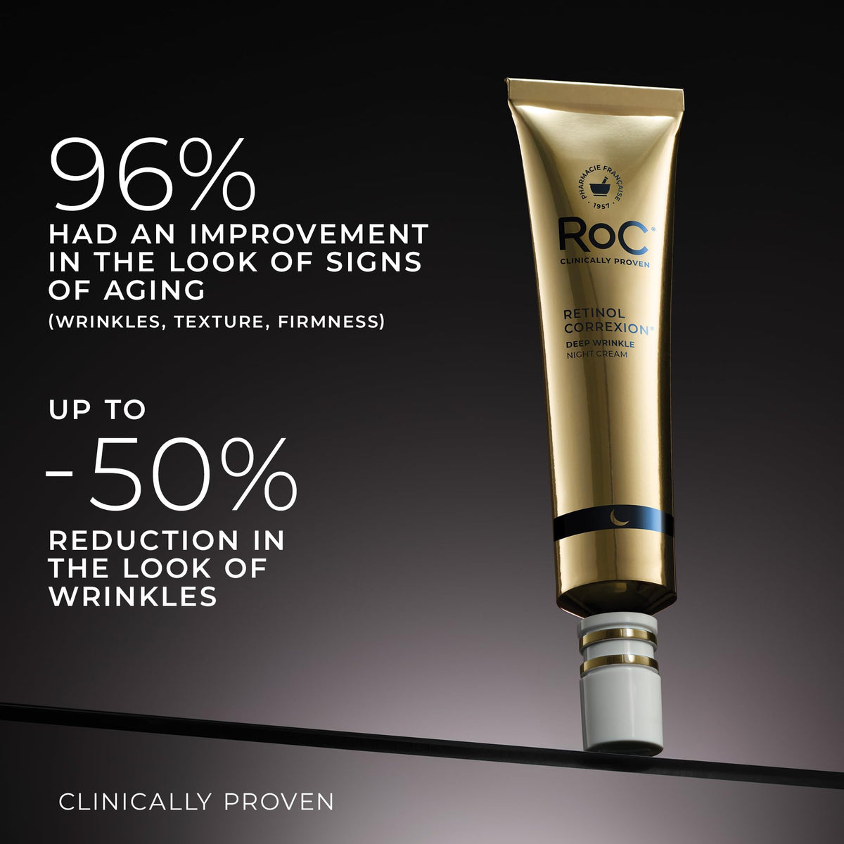 RoC Retinol Correxion Deep Wrinkle Night Cream 1 0 oz with - RoC Official Imagery - 5