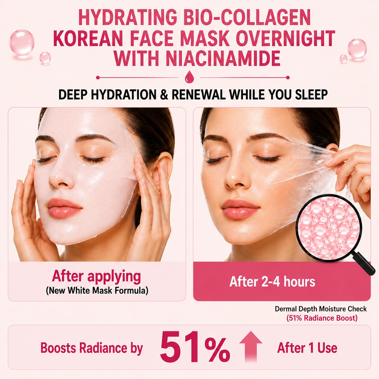 Premium 4-Pack bio-collagen real deep mask Hydrogel, beauty - GARDERIE