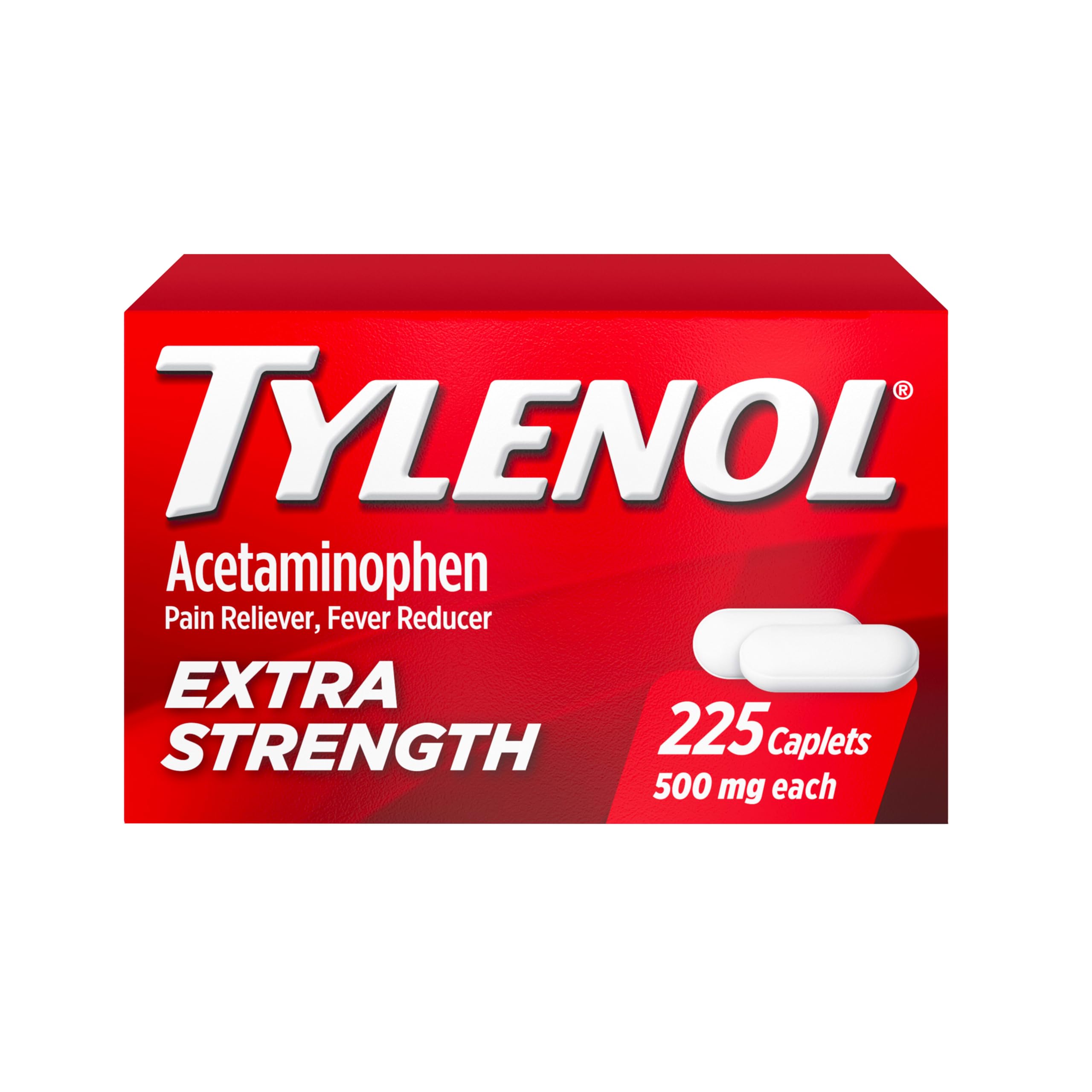Tylenol Extra Strength Caplets, 500 mg Acetaminophen, Value Size, 225 Ct