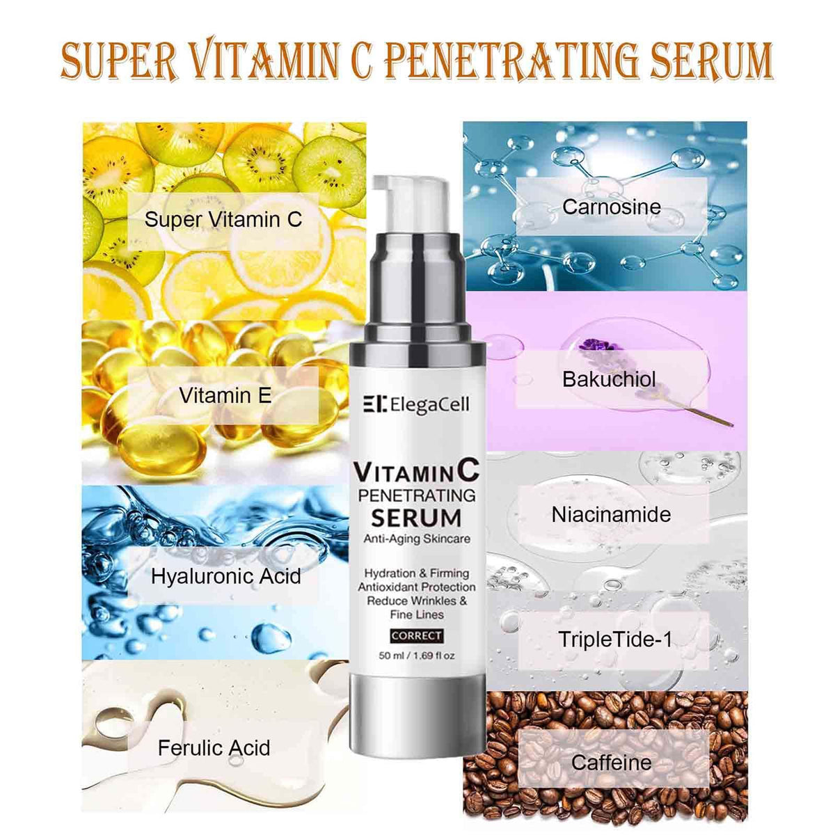 ElegaCell Super Vitamin C Serum for Women Over 70 - HACIRFE Official Imagery - 3