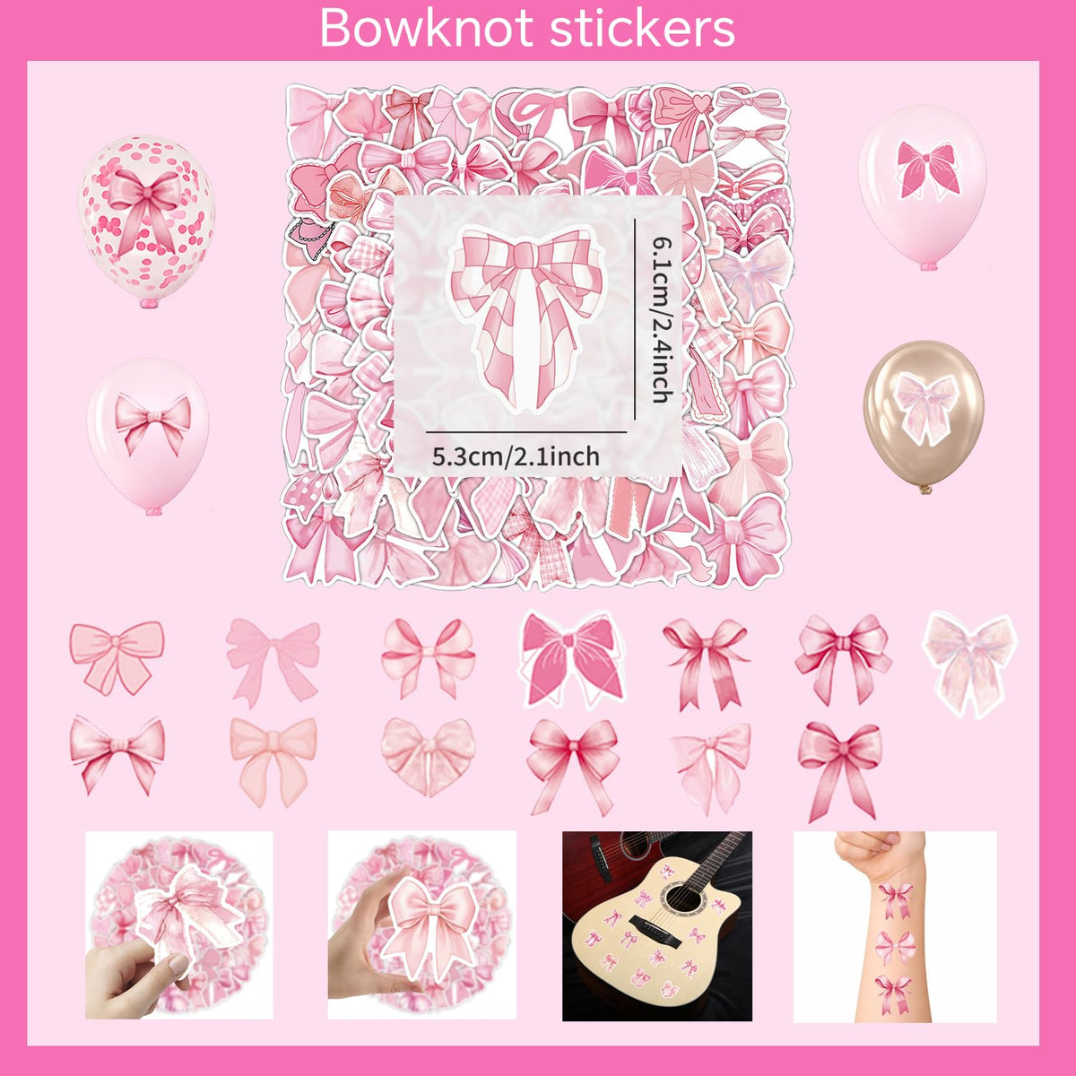219Pcs Pink Bow Birthday Decorations Coquette Tableware Set - UBGKCJSJ Official Imagery - 8