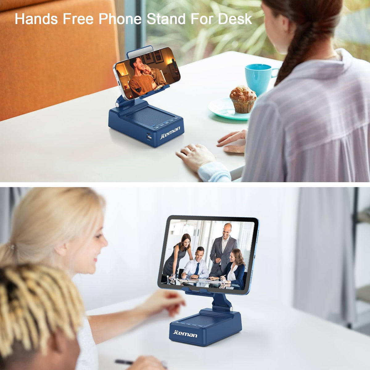 JTEMAN Gifts for Men Women Cell Phone Stand with Bluetooth - JTEMAN Official Imagery - 7