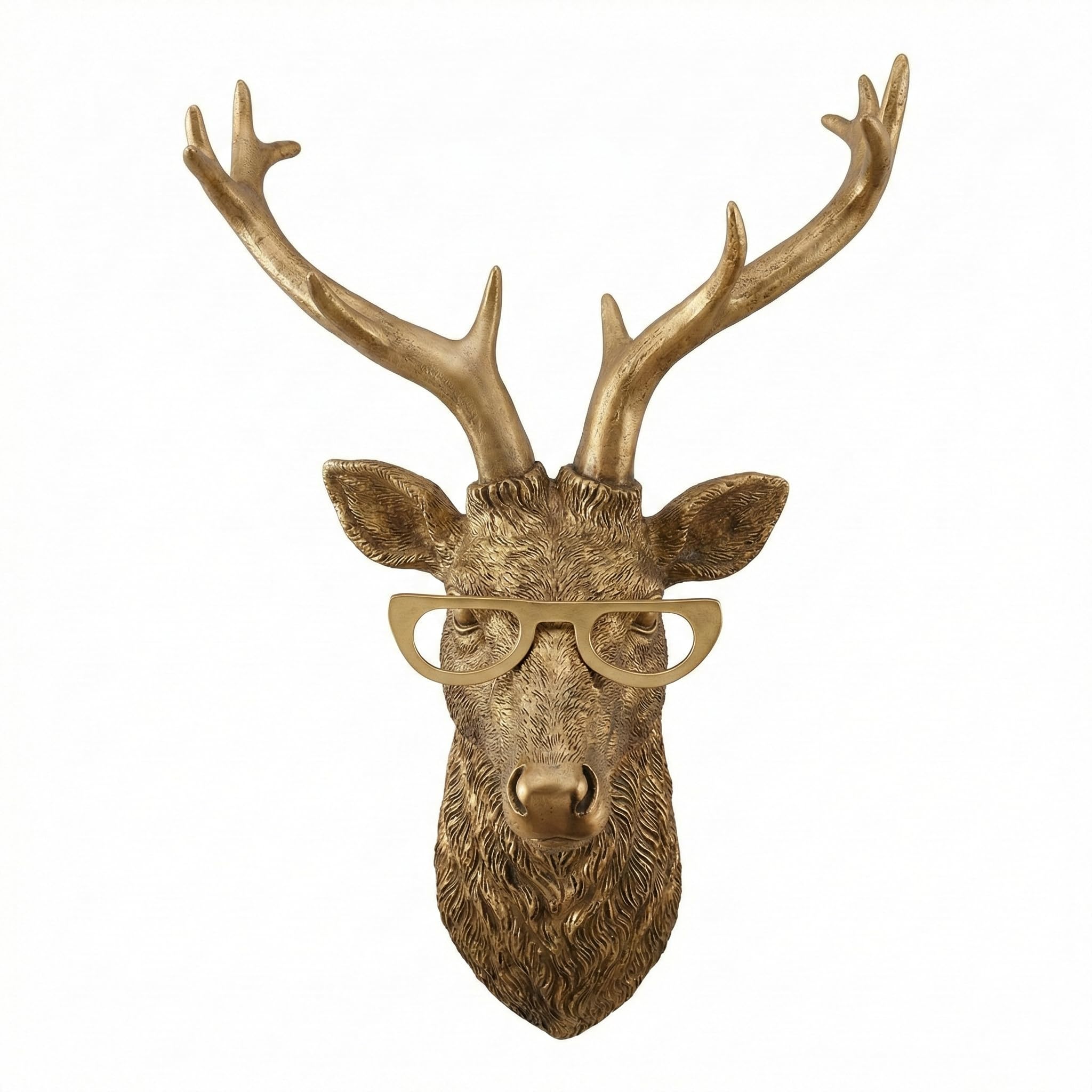 Coolstuff 5pcs Gold Animal Heads for Wall, Faux Deer & Bear - Product Imagery