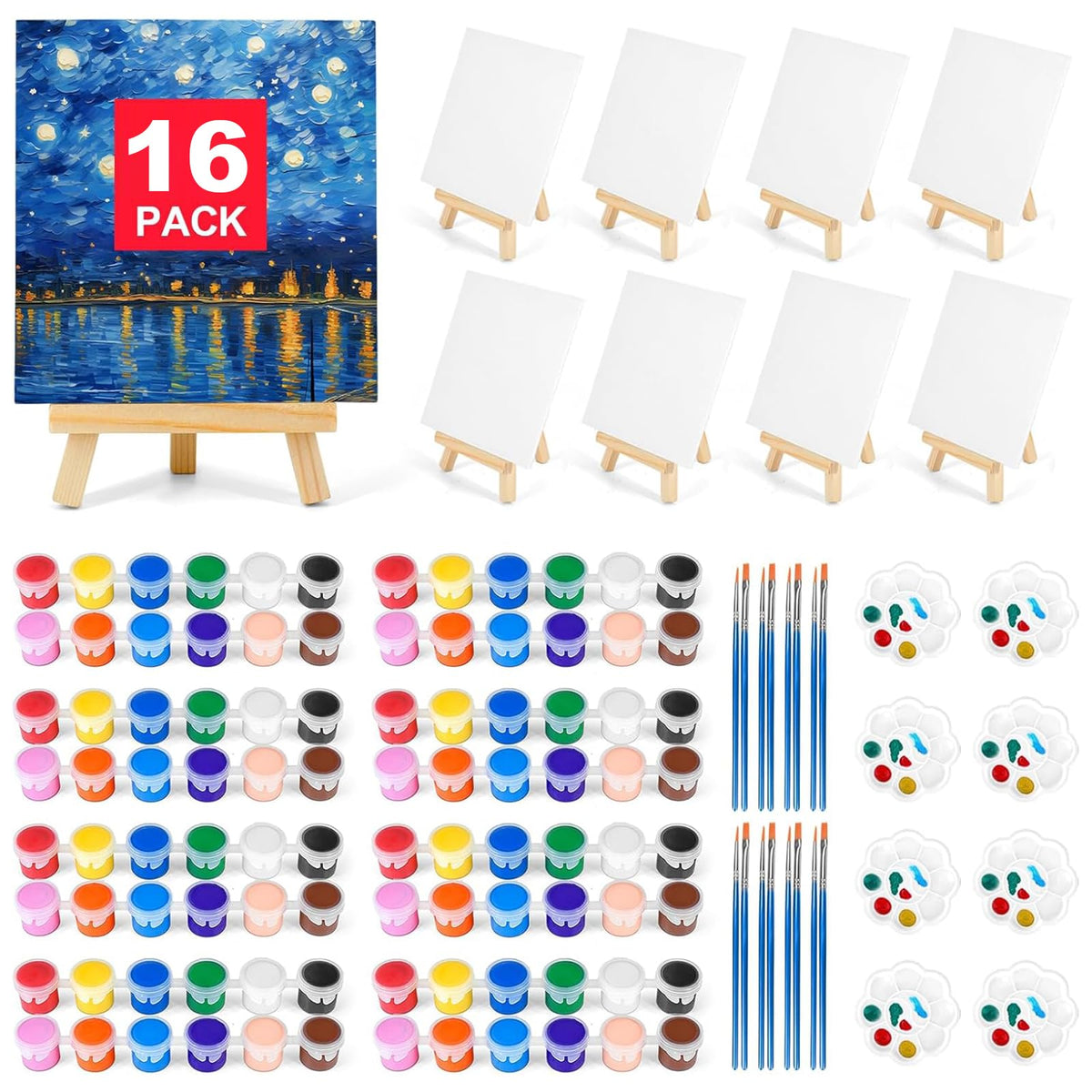 8 Pack 8 10In Canvas Boards for Painting Art Canvas for - pomaylor Official Imagery - 8