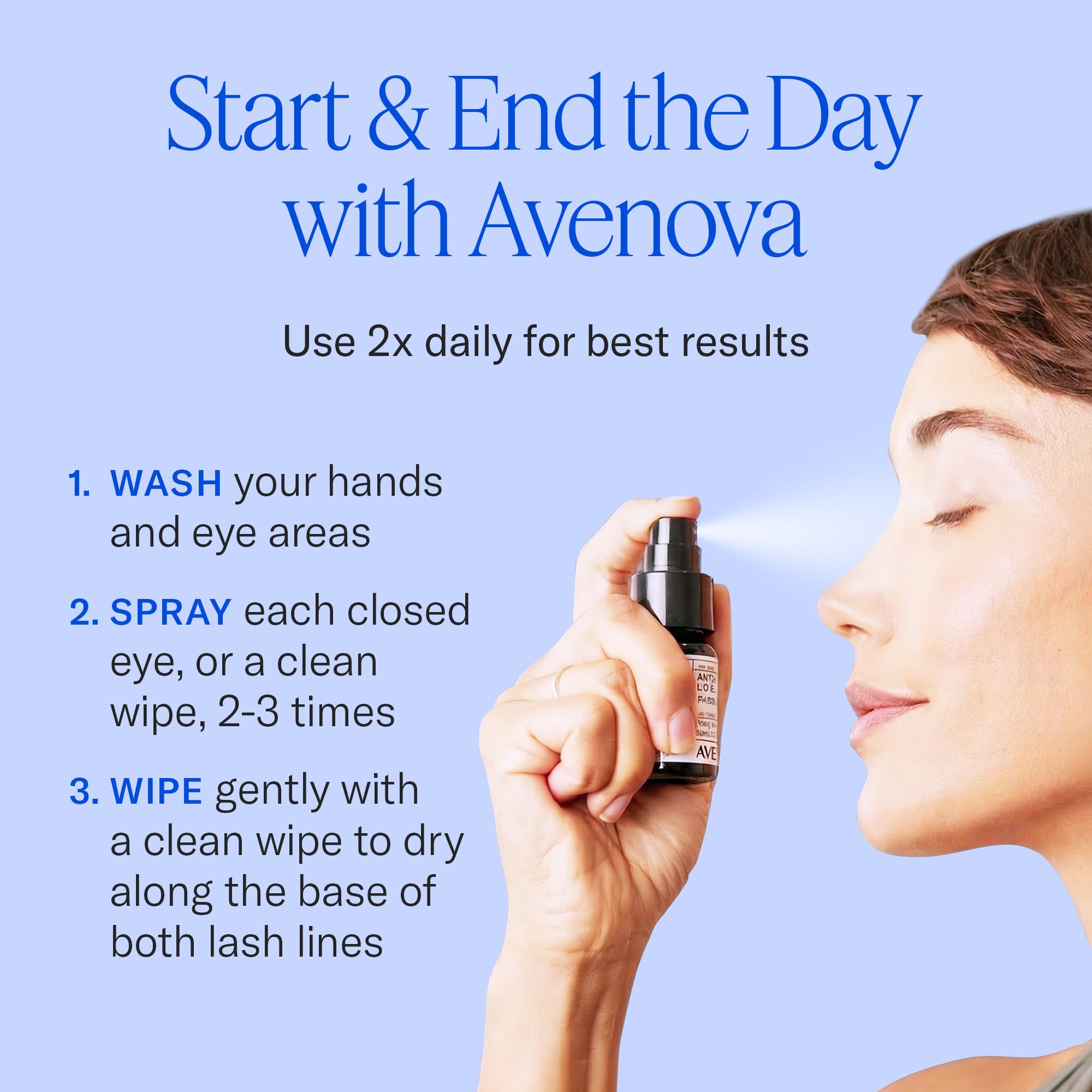 Avenova Eyelid Spray Cleanser for Lid & Lash, Bottle - Avenova Official Product View 7