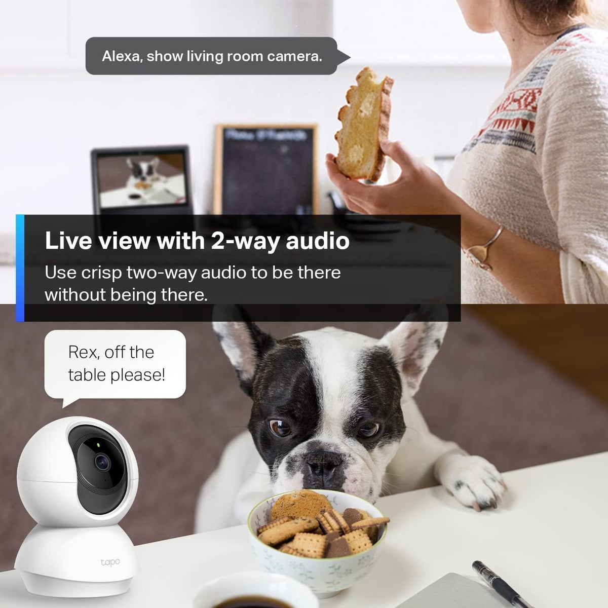 Tapo 1080p Pan Tilt Security Camera for Baby Monitor Pet - Premium Selection Official Imagery - 6