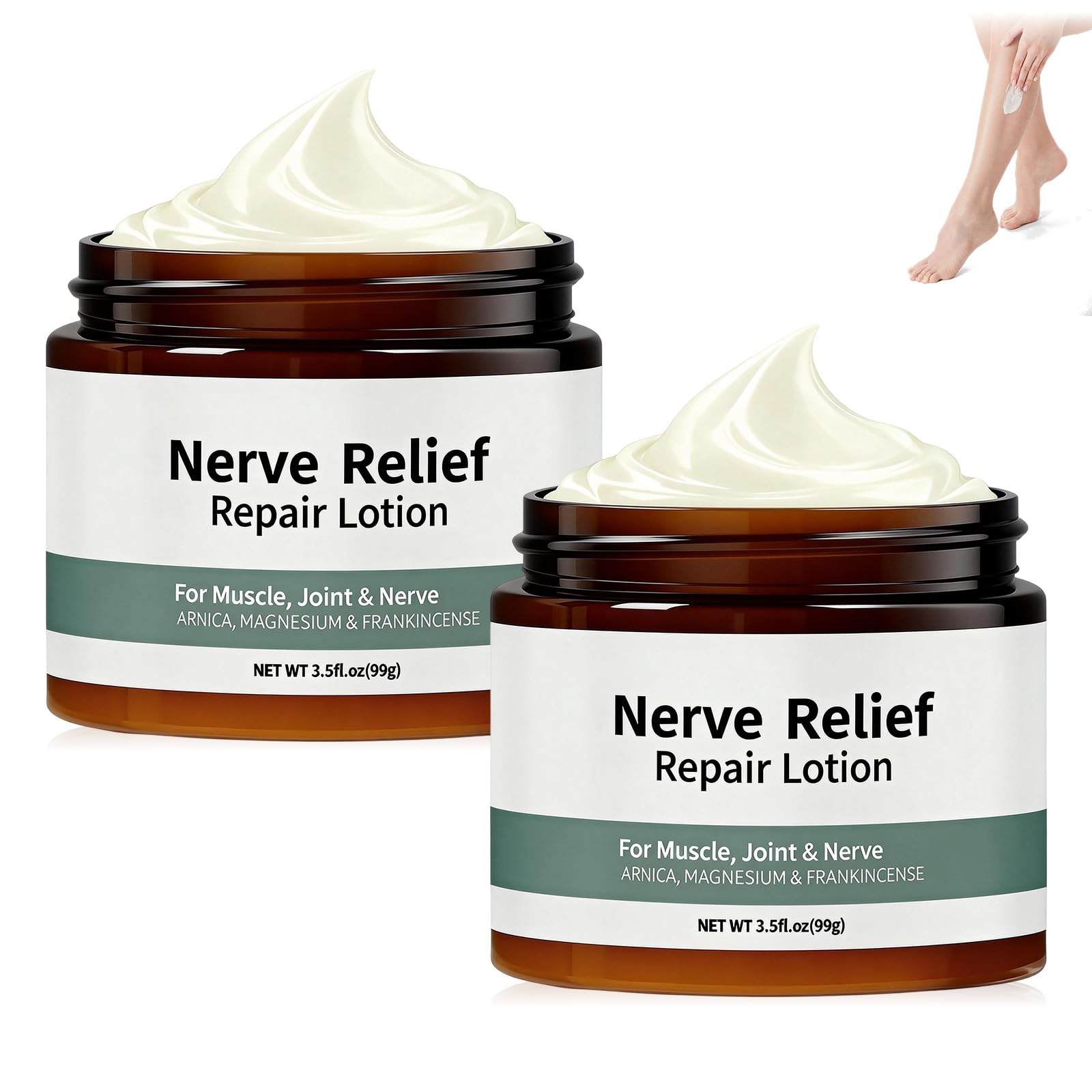 weispo Nerve Cream 2-Pack Neuropathy Lotion with Arnica