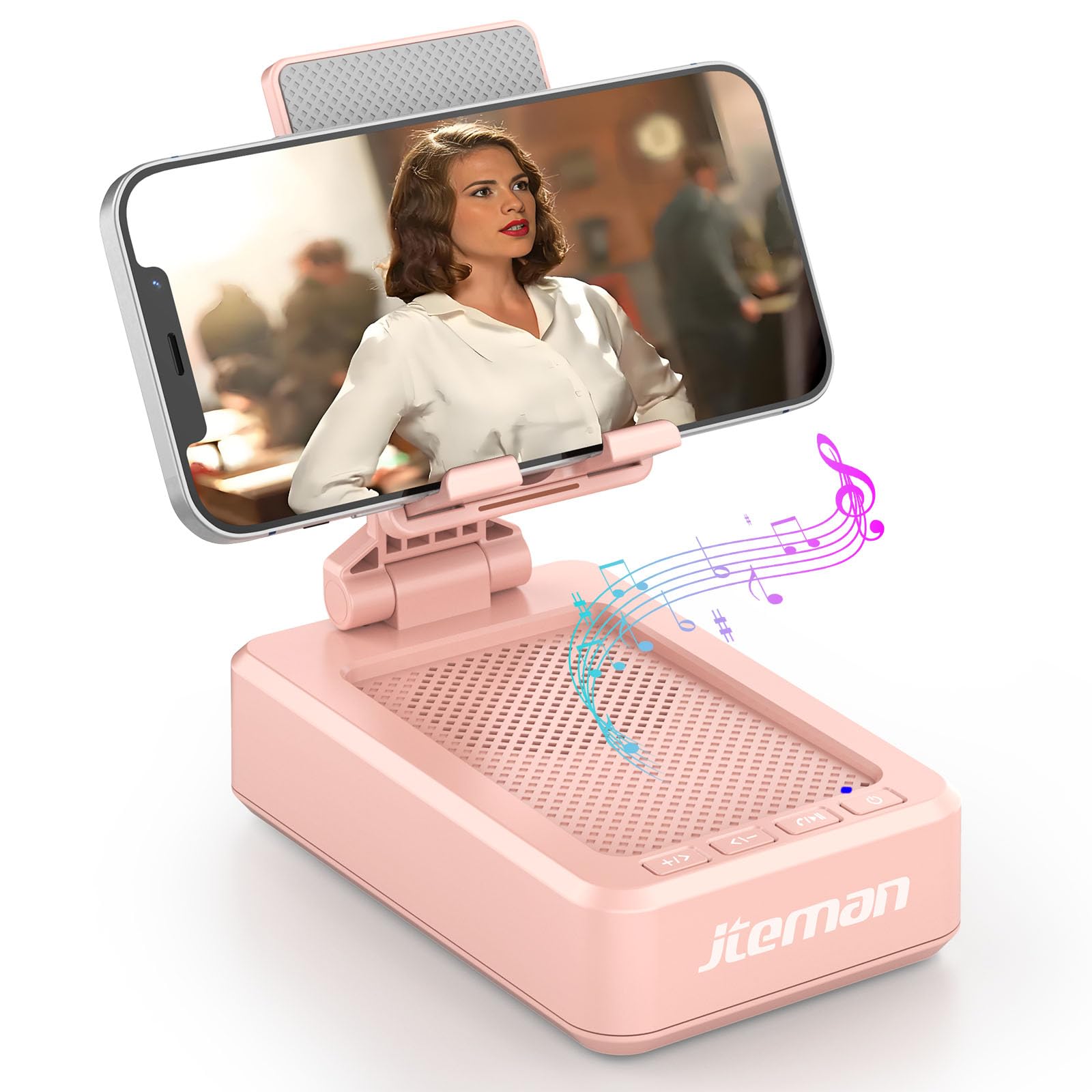 JTEMAN Cell Phone Stand with Bluetooth Speaker,Gifts for Men Tech Gadg - View 10