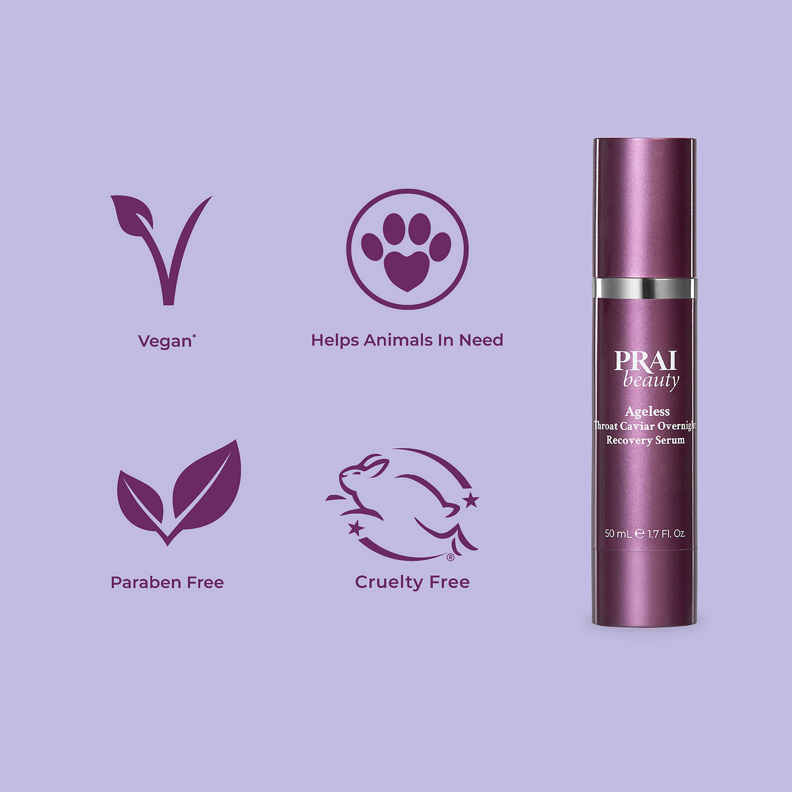 PRAI Beauty Ageless Throat Caviar Overnight Recovery Serum - PRAI Official Product Imagery - 6