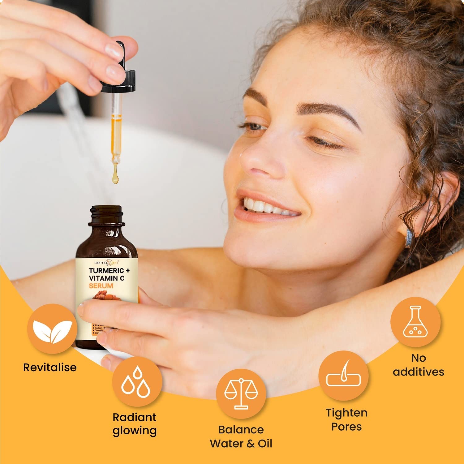 DERMAXGEN Turmeric and Vitamin C Anti - Aging facial serum & PURE ORGANIC Redu - DERMAXGEN Official Product View 6