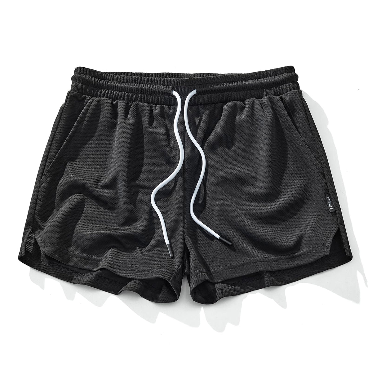 AIMPACT Men s Mesh Running Shorts 3 Inch Quick Dry Gym with - AIMPACT Official Imagery - 4