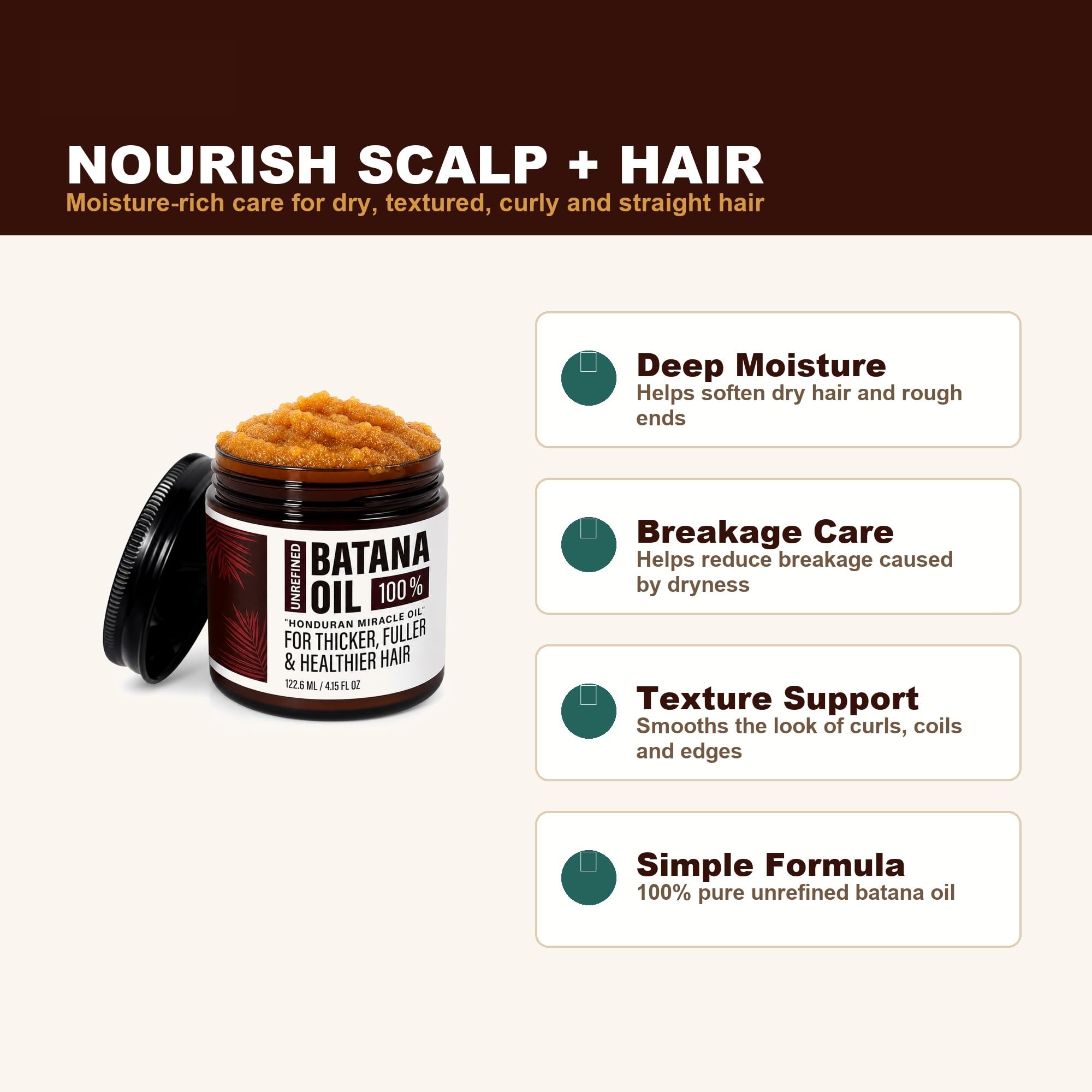 Yacemira Organic Batana Oil for Hair Growth & Repair - 100% Pure & Unrefined - Yacemira Official Product View 4