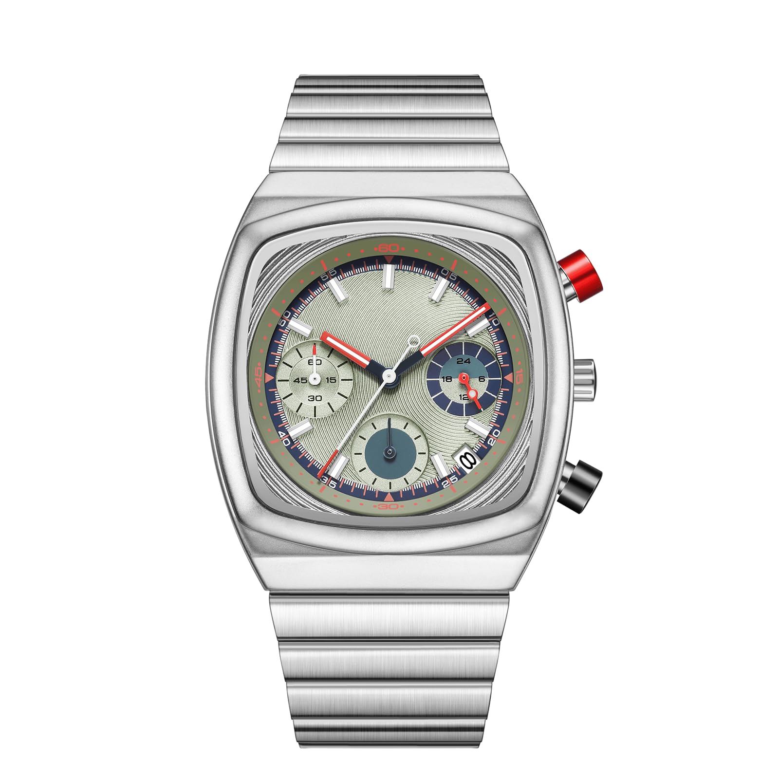 CILOA Mens Watches Chronograph Stainless Steel Waterproof Date - Product Imagery