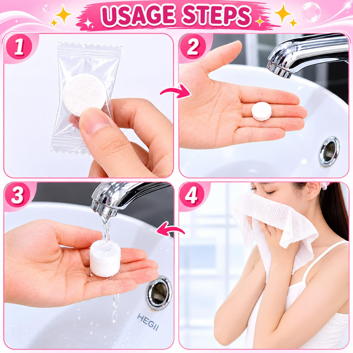 150 Pcs Travel Women Beauty Care Kit Bulk with Cotton Swab - CrystalSylara Official Imagery - 6