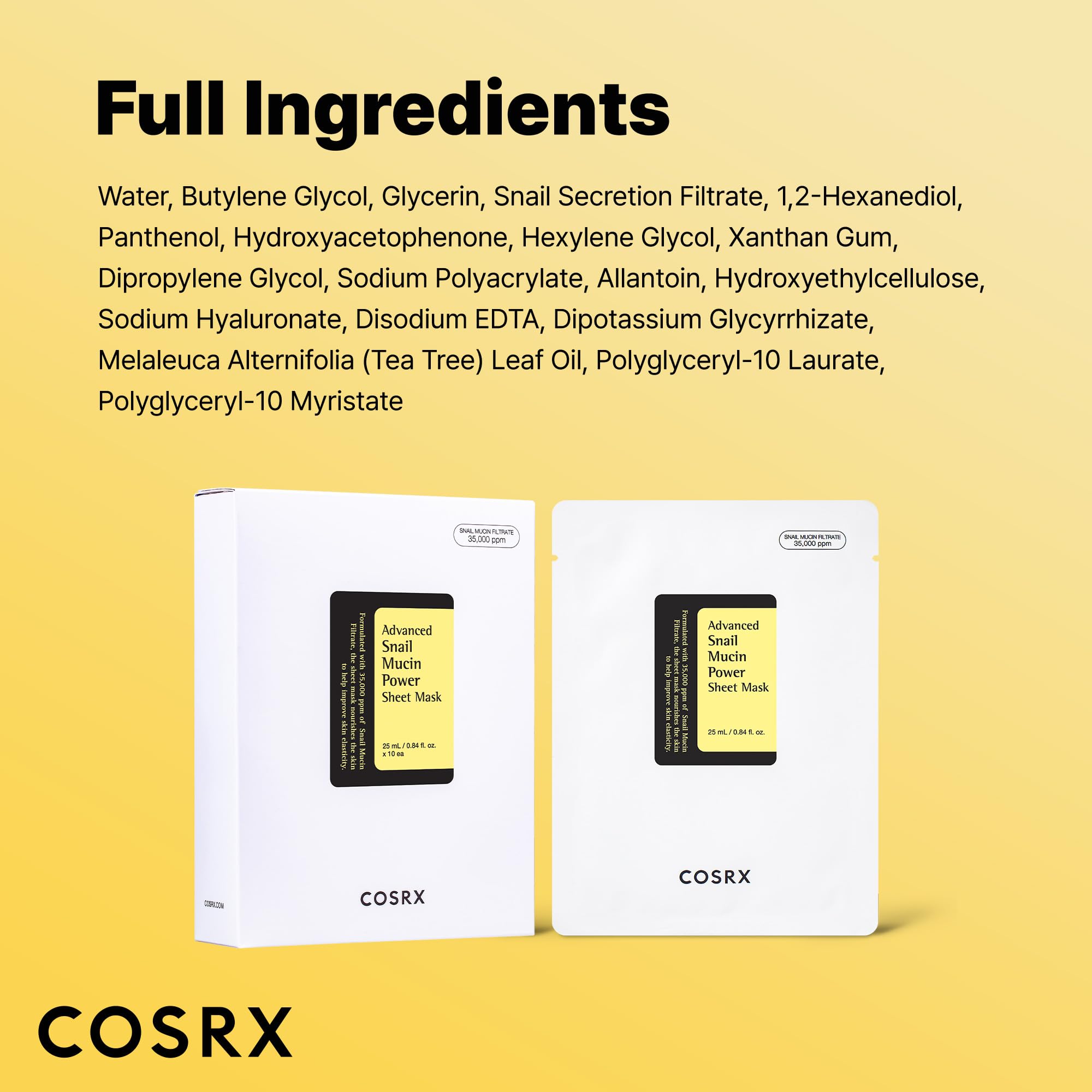 COSRX Snail Mucin Sheet Mask 10 EA with Snail Mucin Serum - COSRX Official Product View 9