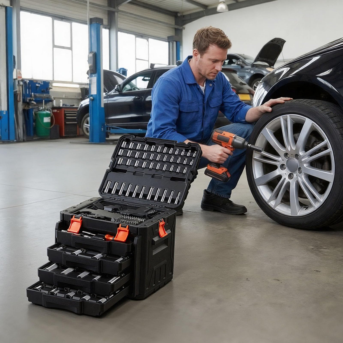 VEVOR Mechanics Tool Set 256 Piece Mechanic Tool Kit 1 4 in - VEVOR Official Imagery - 3