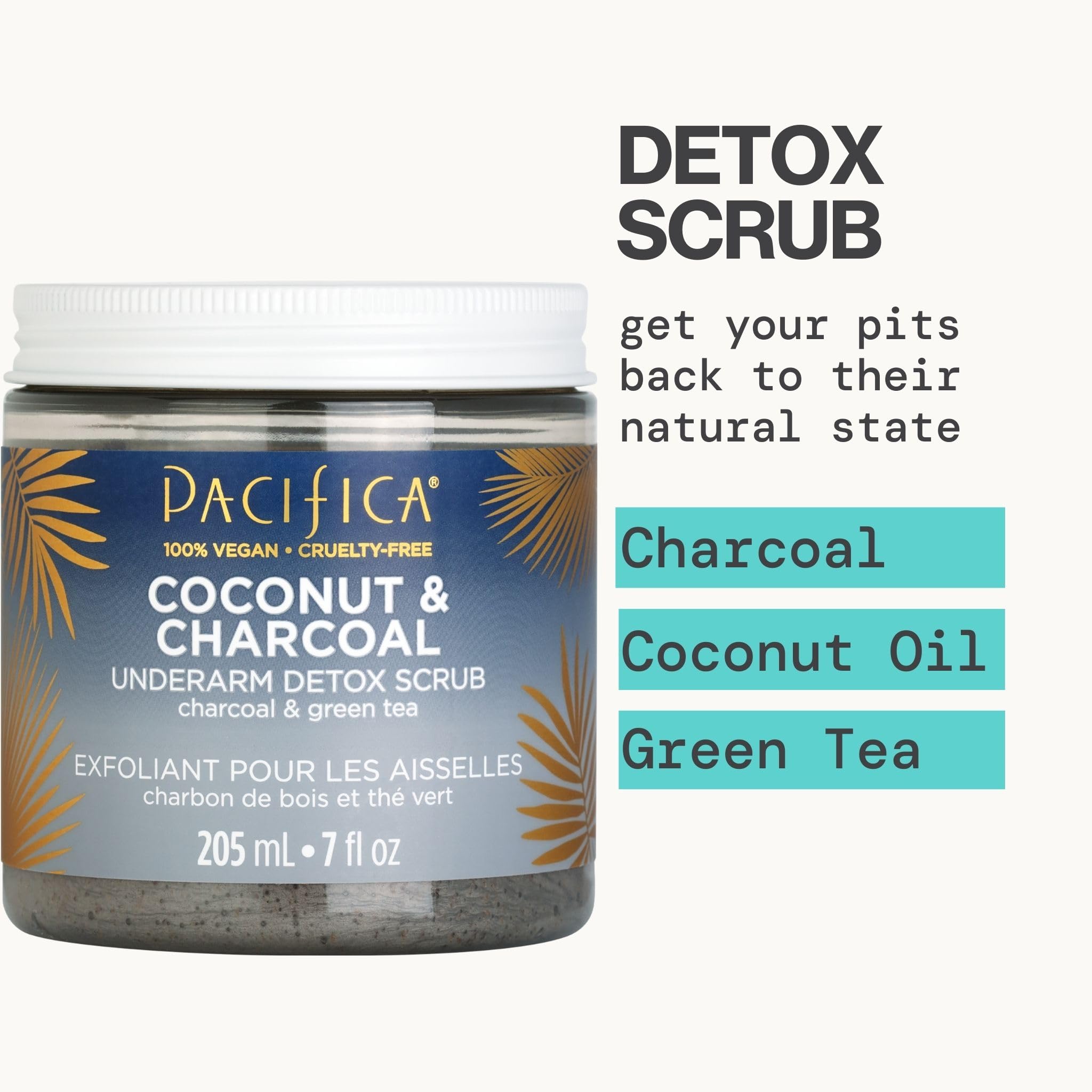 Pacifica Underarm Body Scrub - Armpit Detox Coconut & Charcoal Deodor - Pacifica Official Product View 5