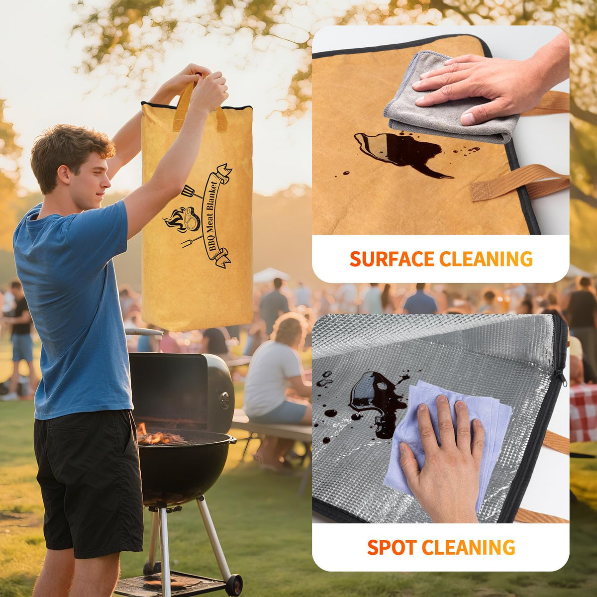 BBQ Blanket for Resting Meat Insulated Smoker Blanket - Comboproof Official Imagery - 7