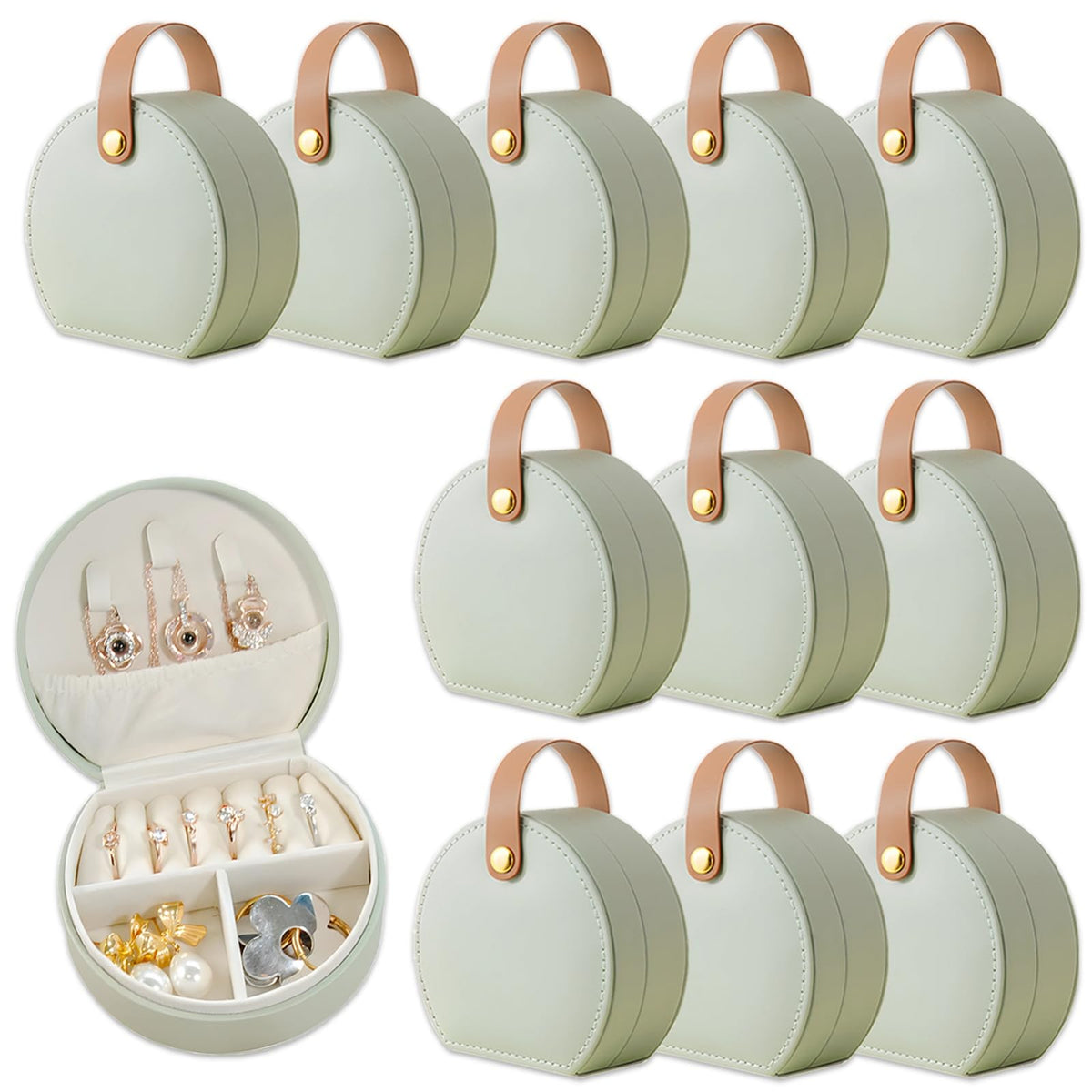 12Pcs Portable Travel Jewelry Case for Women - TIMEFASHION Official Imagery - 1