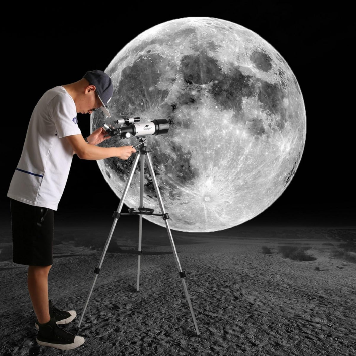 Gskyer Telescope 70mm Aperture 400mm AZ Mount Astronomical - Gskyer Official Imagery - 7