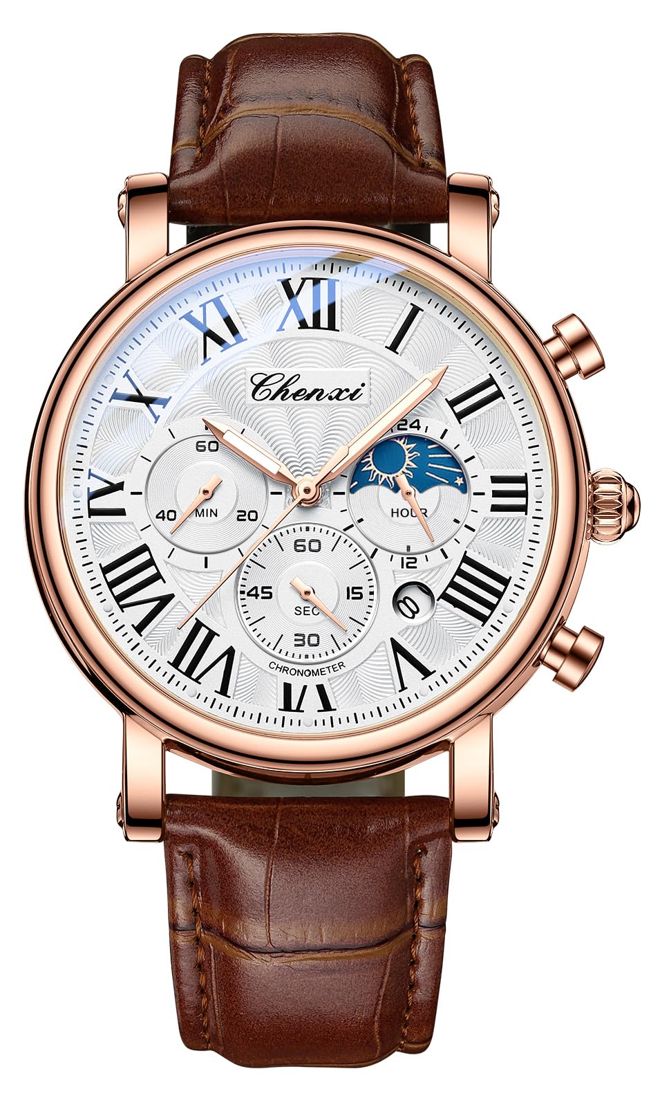 FANMIS Men Classic Watches Chronograph Analog Watch Business - Product Imagery