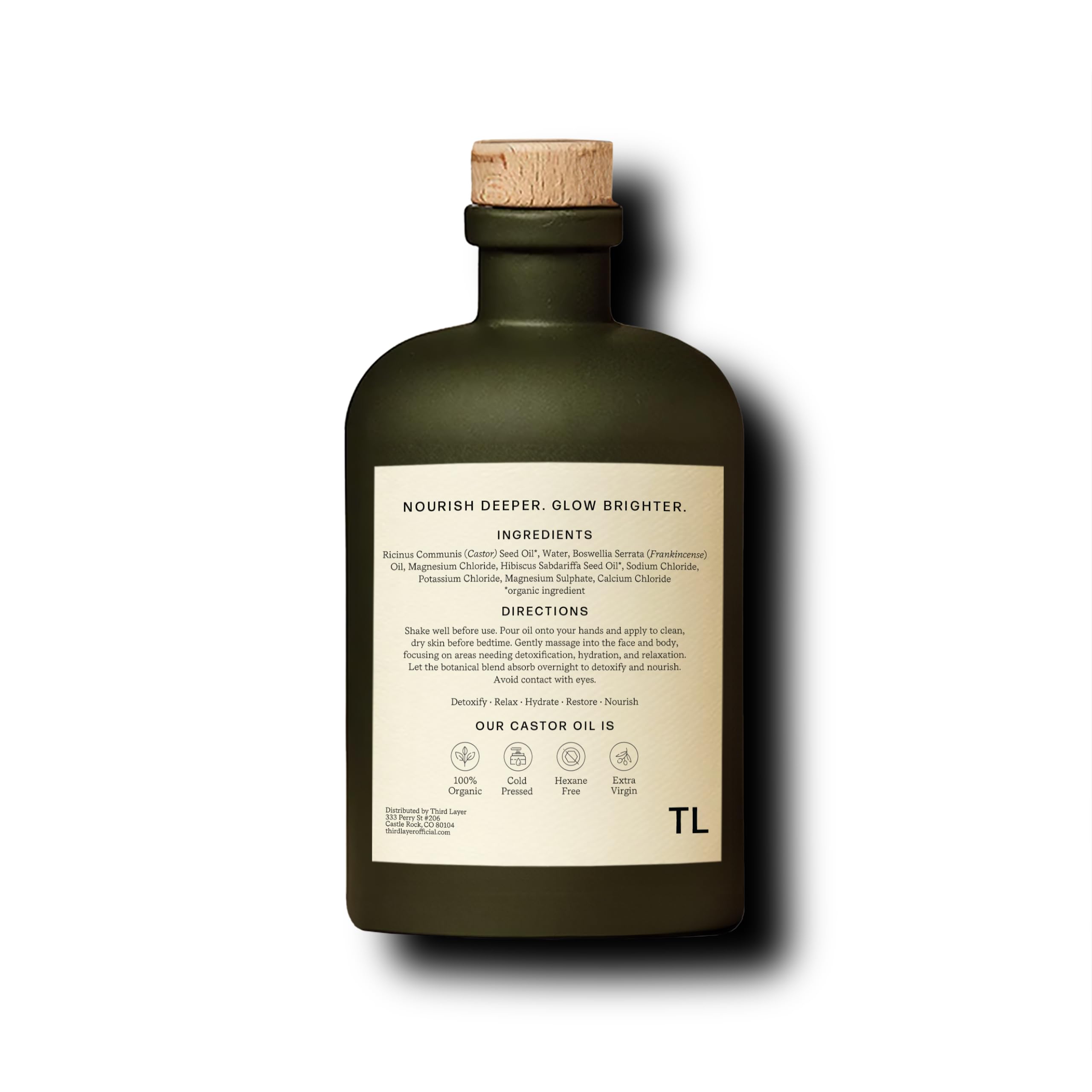 Third Layer Castor Oil Body Oil with Magnesium Hibiscus - Third Layer Official Imagery - 5