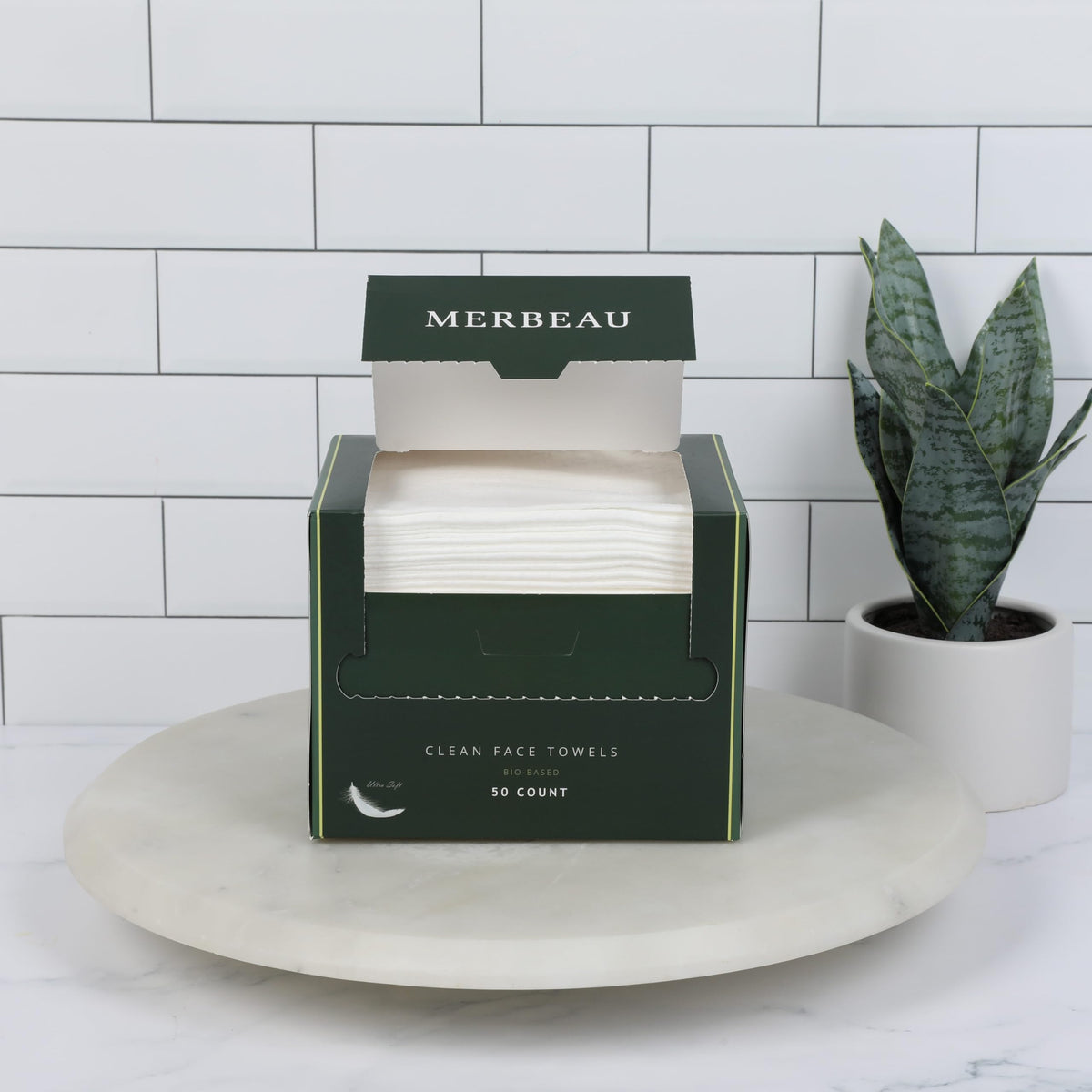 Clean Facial Towels for Sensitive Skin 100 USDA Biobased - Merbeau Official Imagery - 6