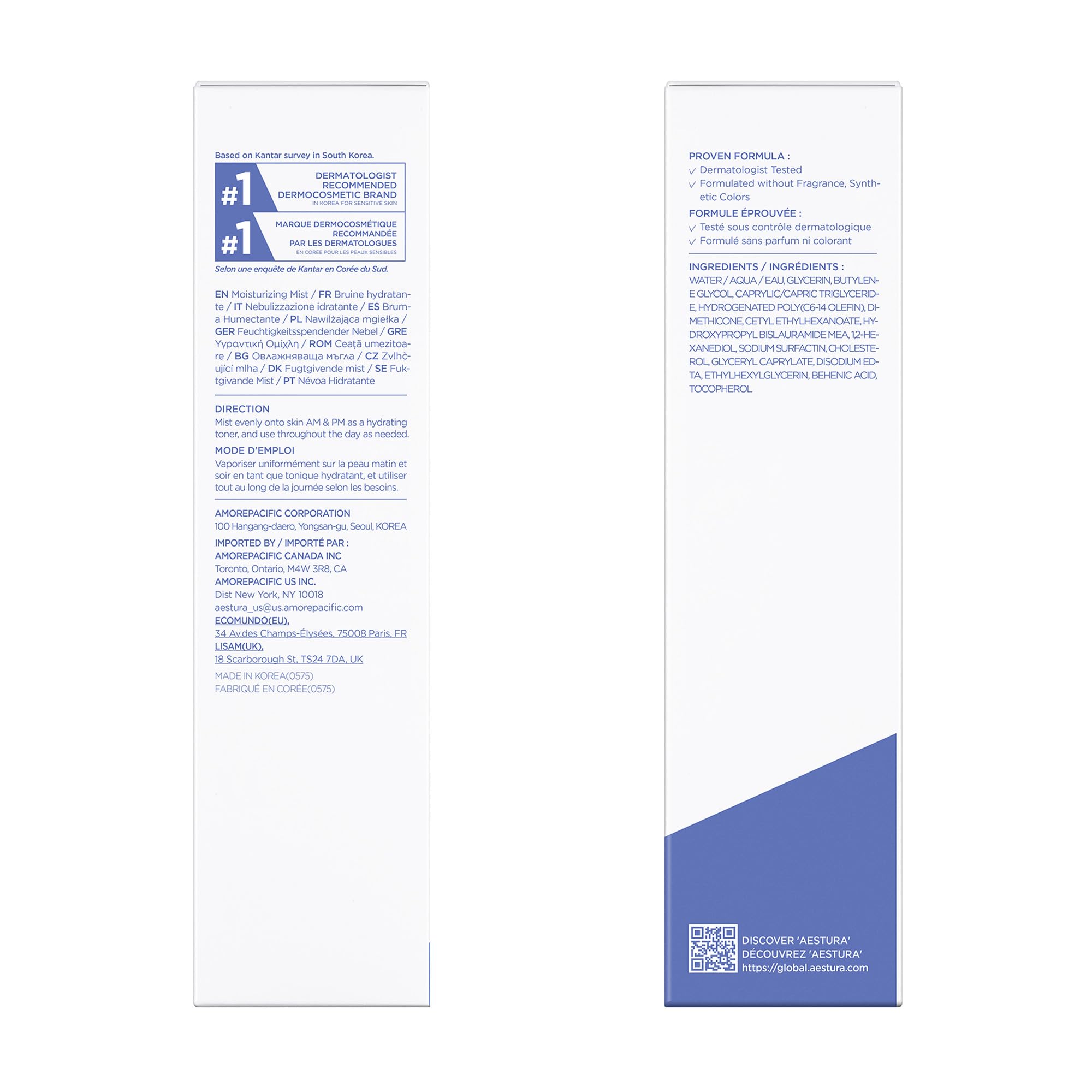 AESTURA ATOBARRIER365 Cream Mist with 10,000ppm Ceramides - AESTURA