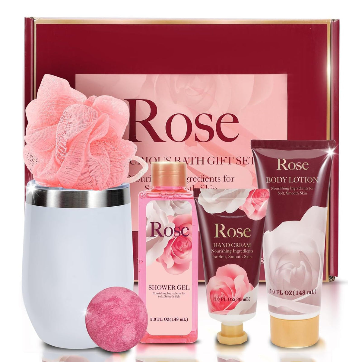Spa Gifts for Women 6pcs Rose Womens Gift Sets Self Care - spa luxetique Official Imagery - 2