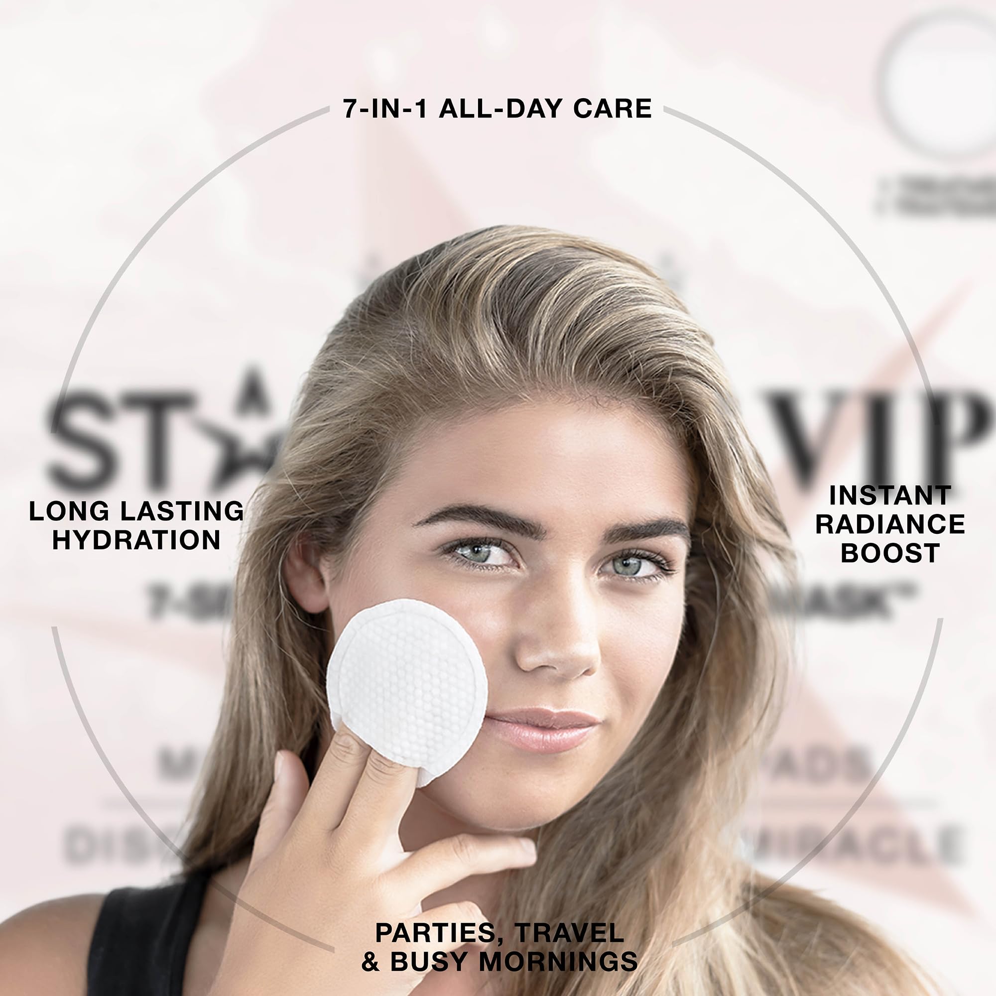 STARSKIN 7 Seconds All-Day Mask 5 Pads, 7-in-1 Facial Korean - STARSKIN