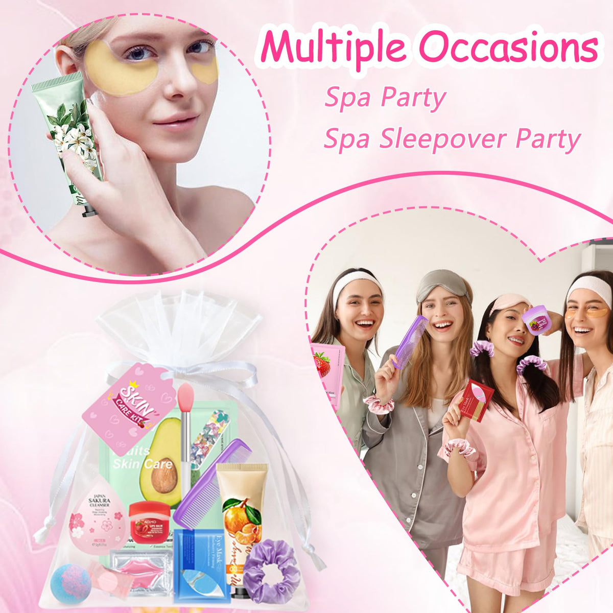 140 PCS Spa Party Supplies for Women Sleepover Spa Party - DANGSHAN Official Imagery - 4