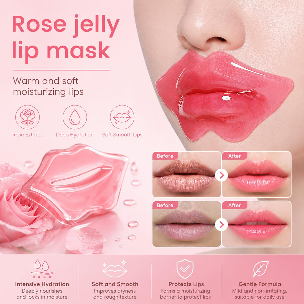 20Pcs Moisturizing Plumping Lip Masks Overnight Lip Sleeping - Miniling Official Product Imagery - 4