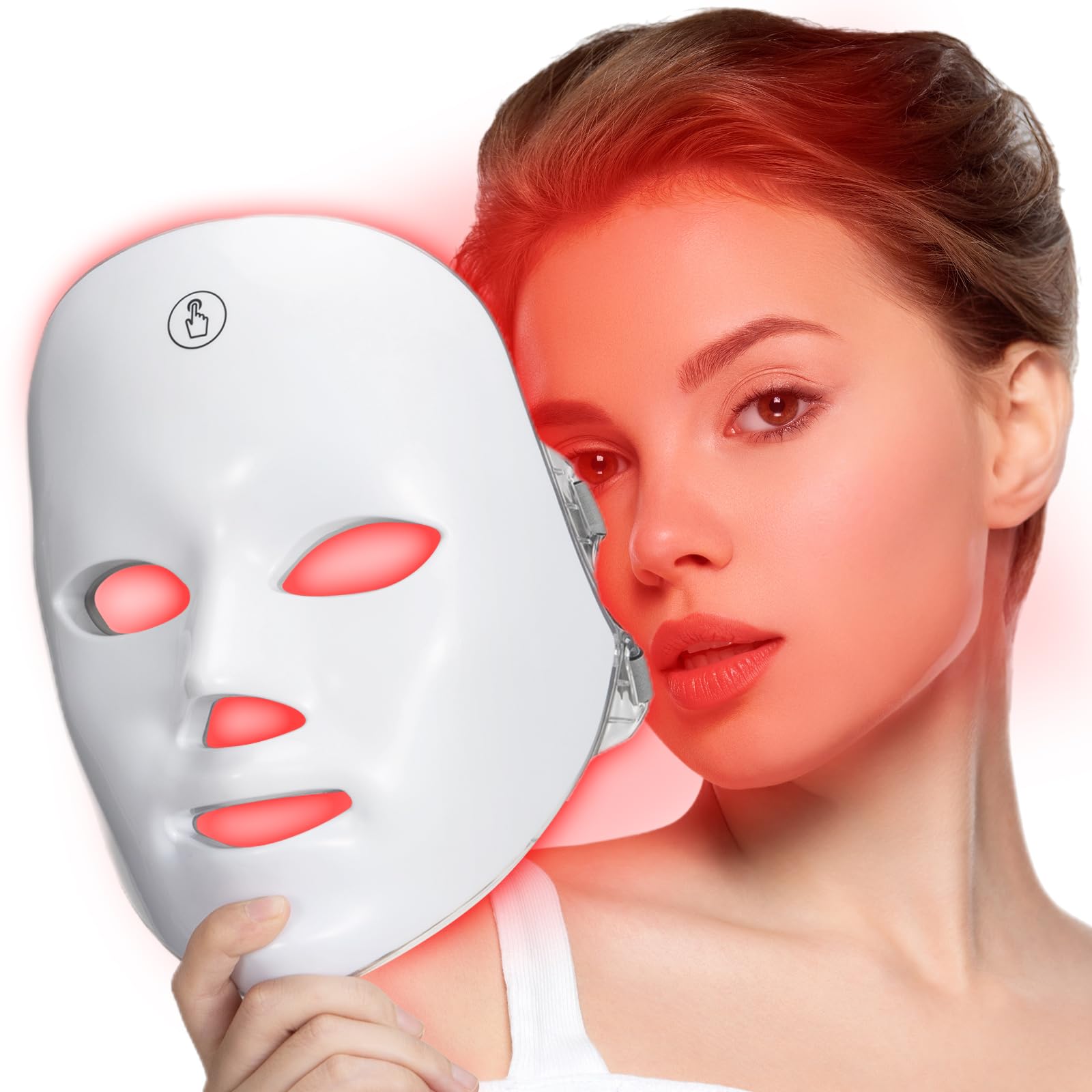 SUERBEATY Red Light Mask For Face, 7-1 Colors Red Light Face - Product Imagery