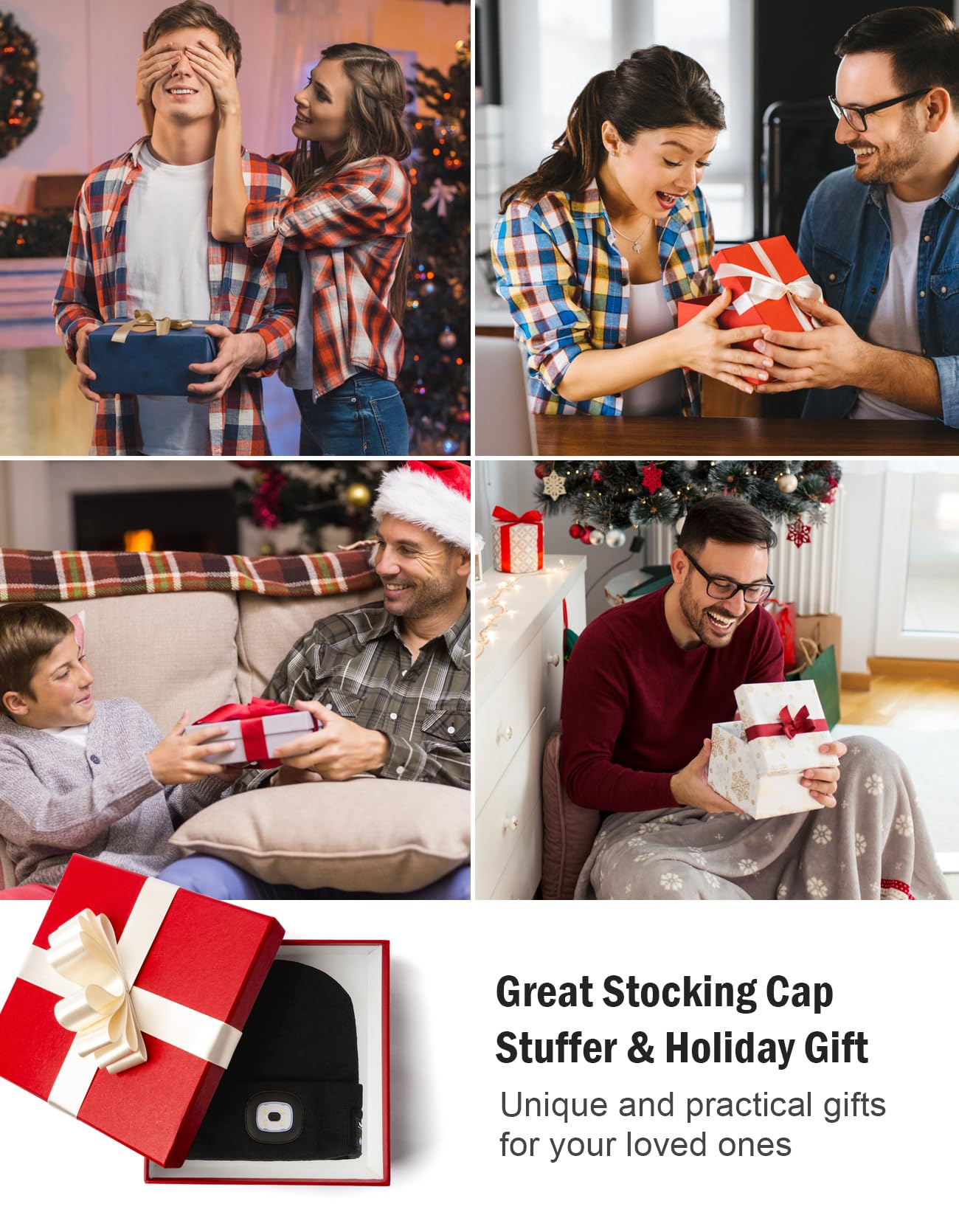 Wmcaps Bluetooth Beanie with LED Light, Winter Hat Gifts for Men Women - Wmcaps Official Product View 6