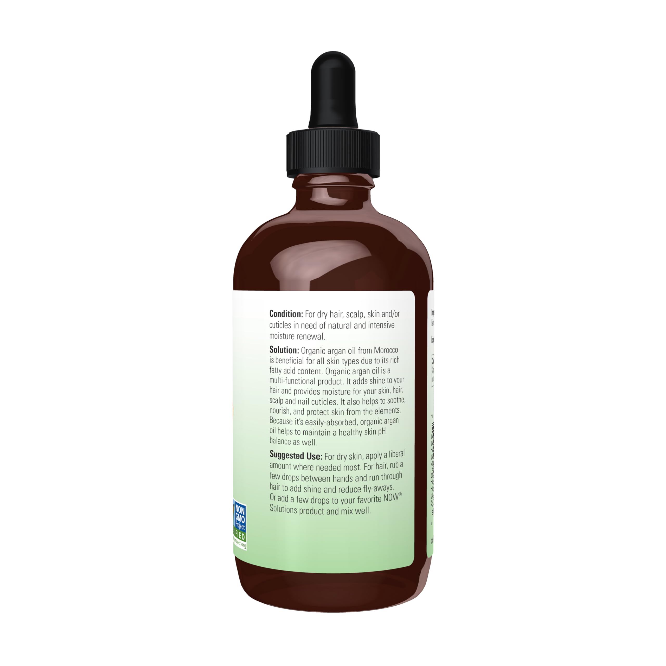 NOW Foods Solutions Organic Argan Oil Certified Organic and - NOW Official Imagery - 3