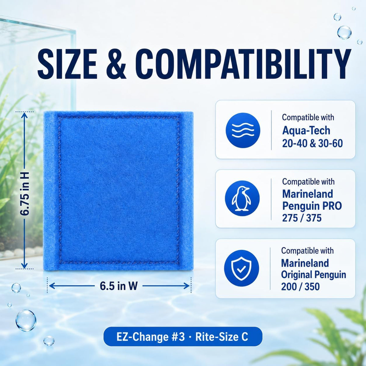 Filter Cartridges Compatible with Aqua Tech 30 60 20 40 Fish - Hedday Official Imagery - 3