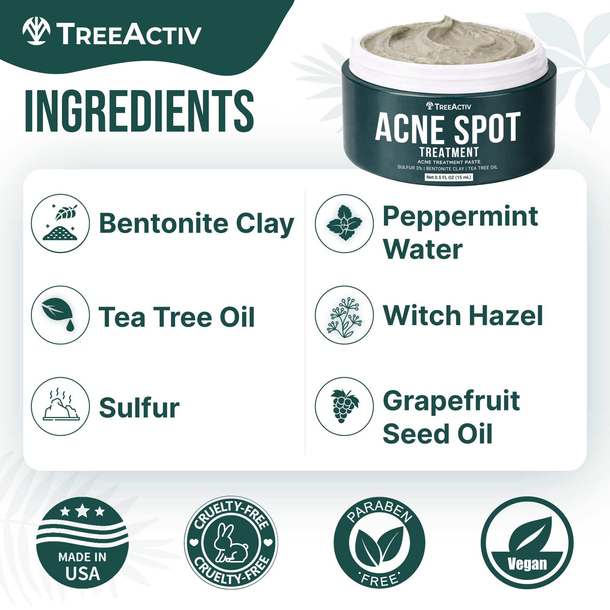 TreeActiv Cystic Acne Spot Treatment Hormonal Overnight - TreeActiv Official Imagery - 6