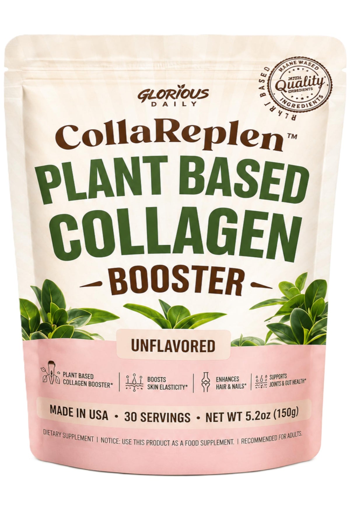 CollaReplen Plant Based Collagen Powder for Women Clinically - GLORIOUS DAILY Official Imagery - 2