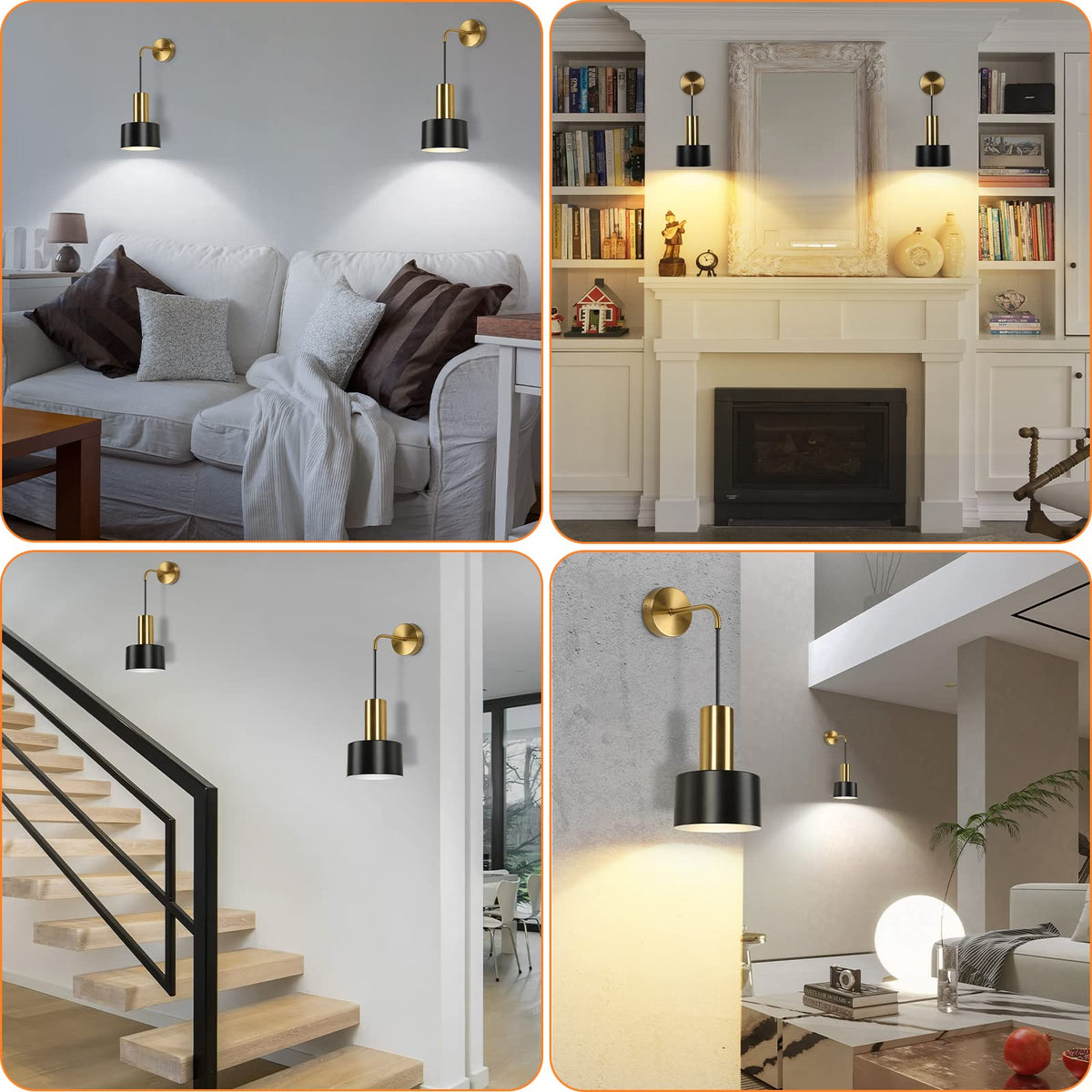 VerRon Battery Operated Wall Sconces Set of 2 with Remote - VerRon Official Imagery - 4