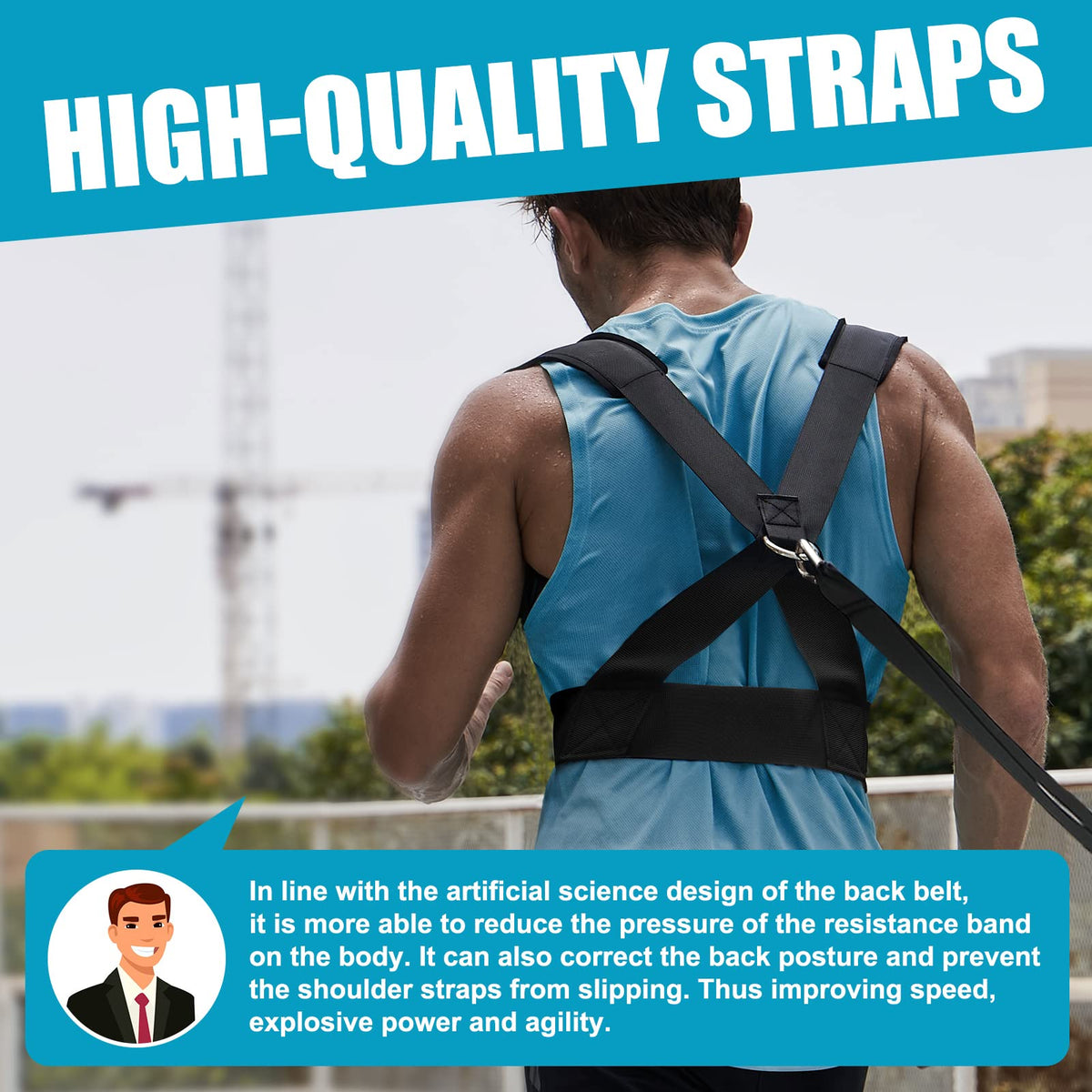Sled Harness Workout Resistance and Assistance Trainer - YNXing Official Imagery - 5