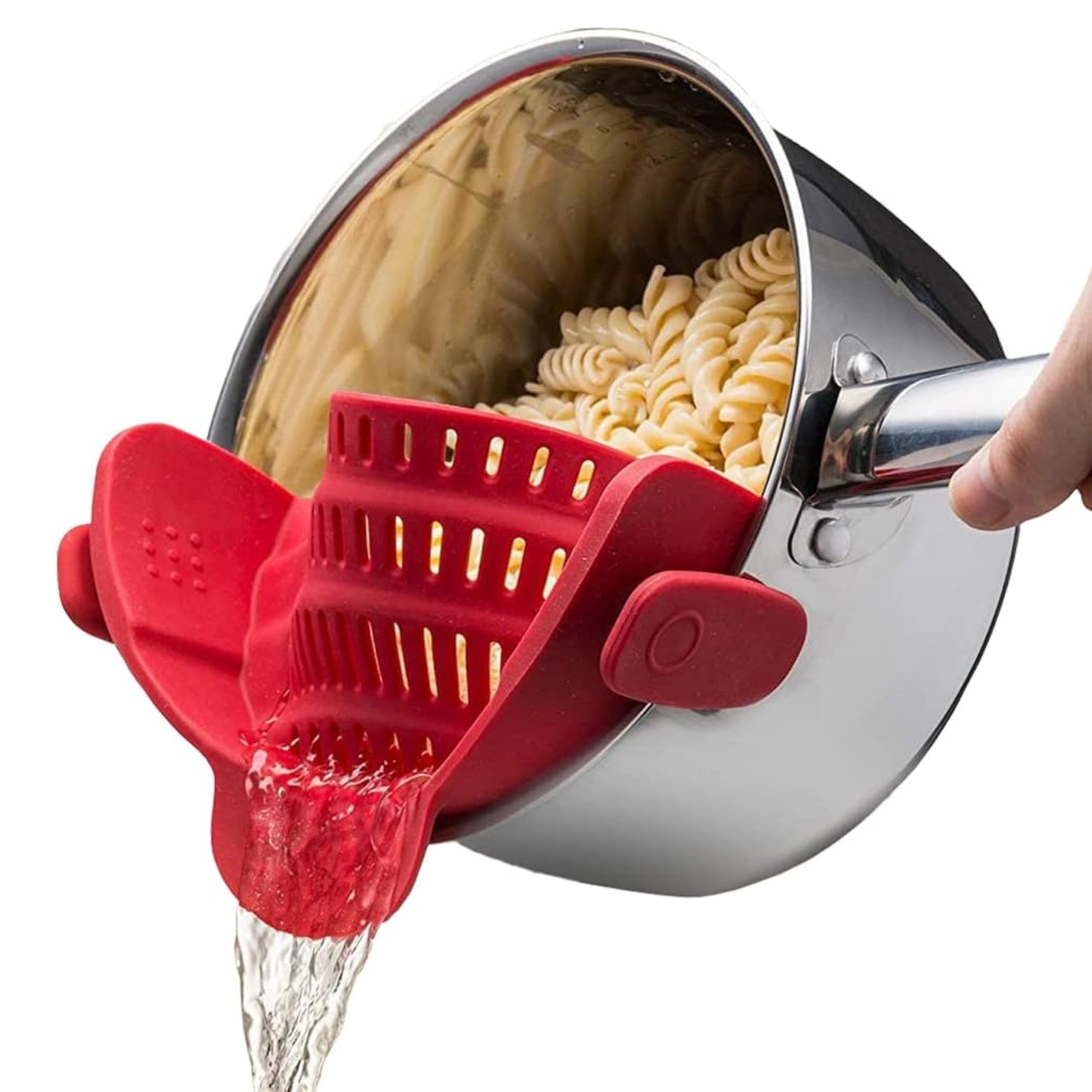 Kitchen Gizmo Snap N' Strain - Silicone Pasta Strainer Clip-On for Pot - View 10