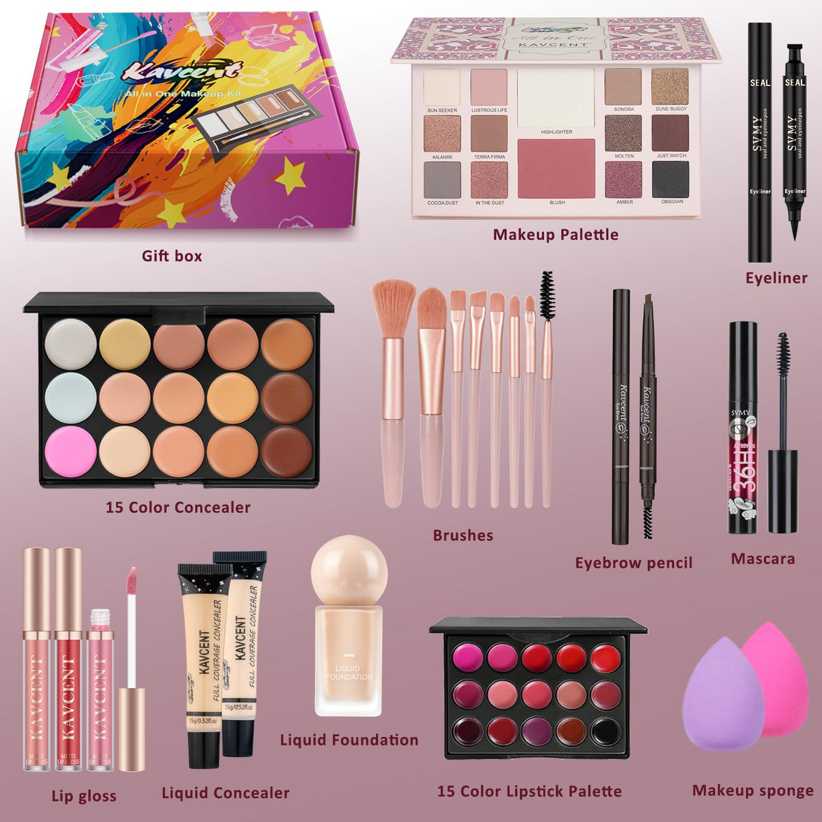 Makeup Kit for Teens Women Girls full Kit Makeup Set for - KAVCENT Official Imagery - 3