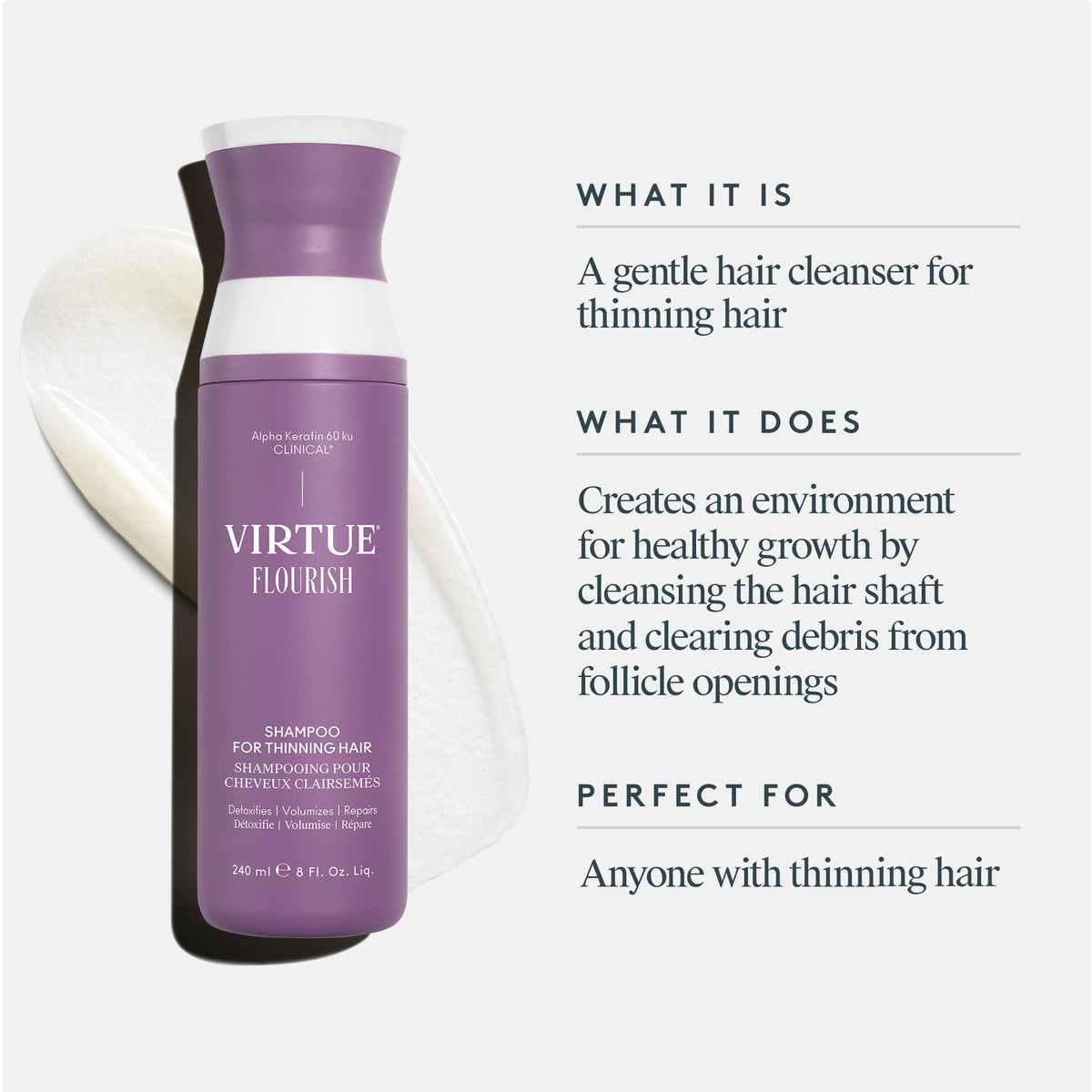 VIRTUE Flourish Sulfate Free Shampoo for Thinning Hair - Premium Selection Official Imagery - 6