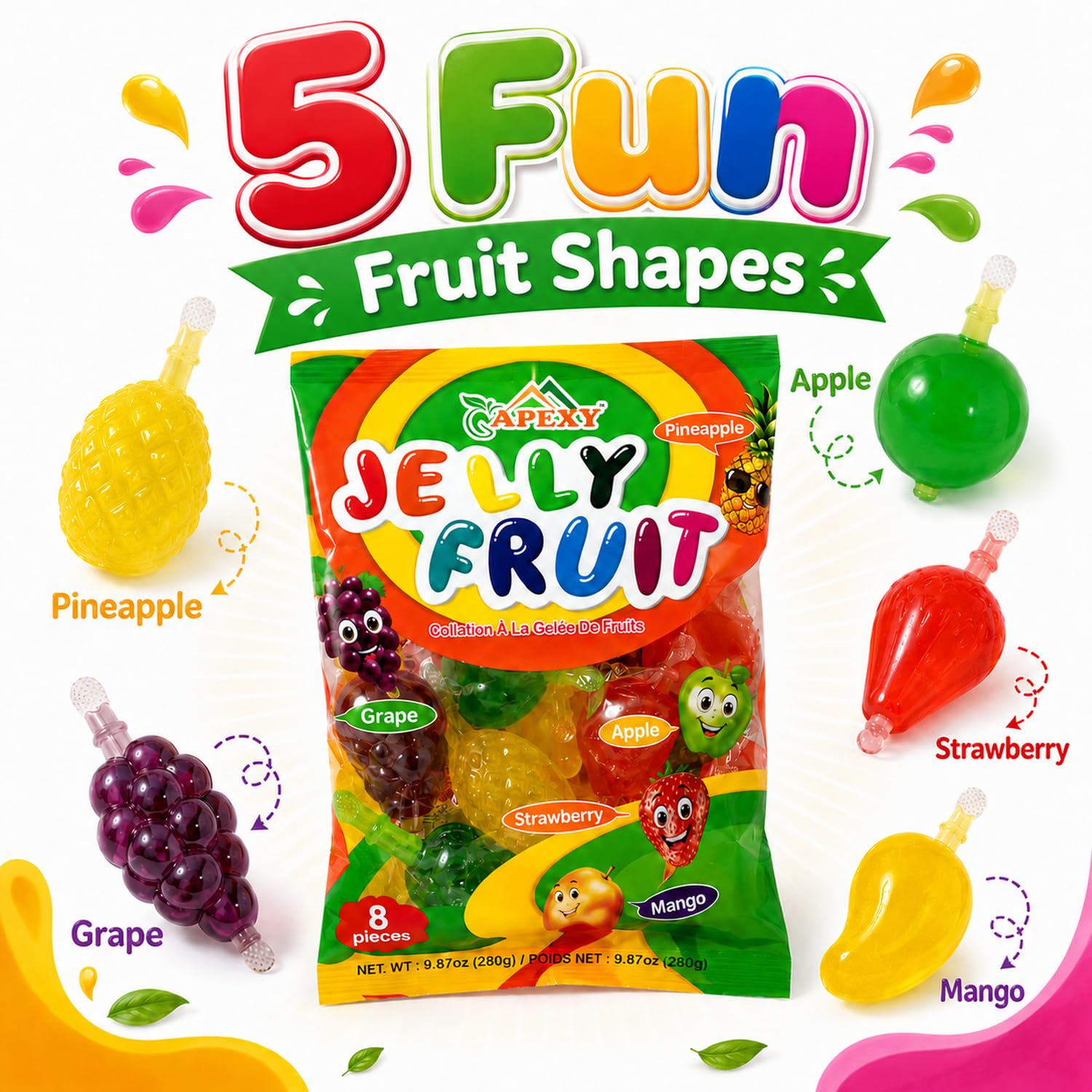 Apexy Jelly Fruit, Tiktok Candy Trend Items, Tik Tok Hit or Miss Chall - View 3