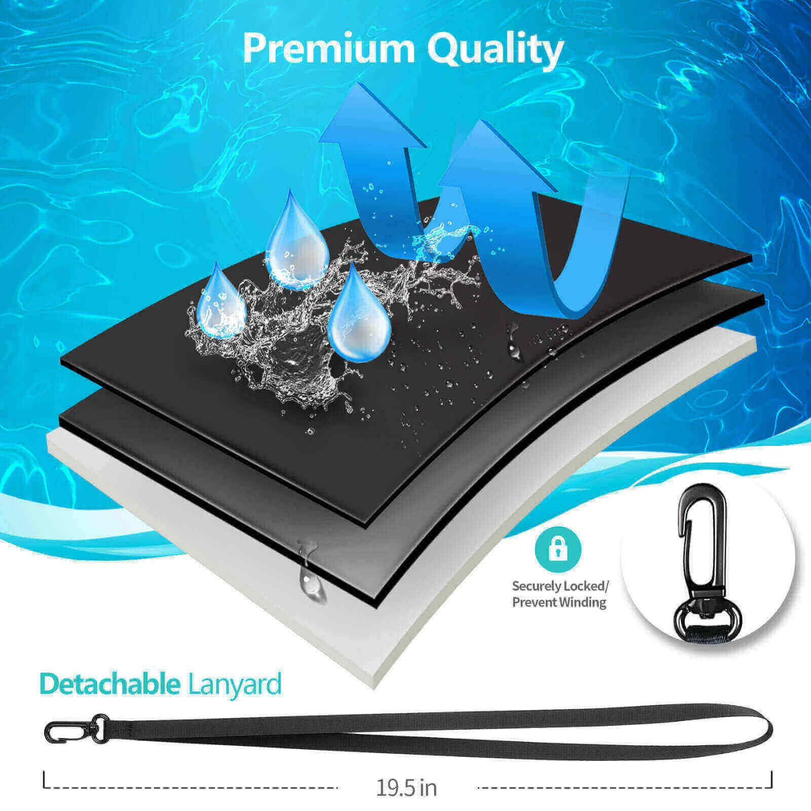 4 Pack 8.5“ Waterproof Cell Phone Pouch - newppon Official Product View 5