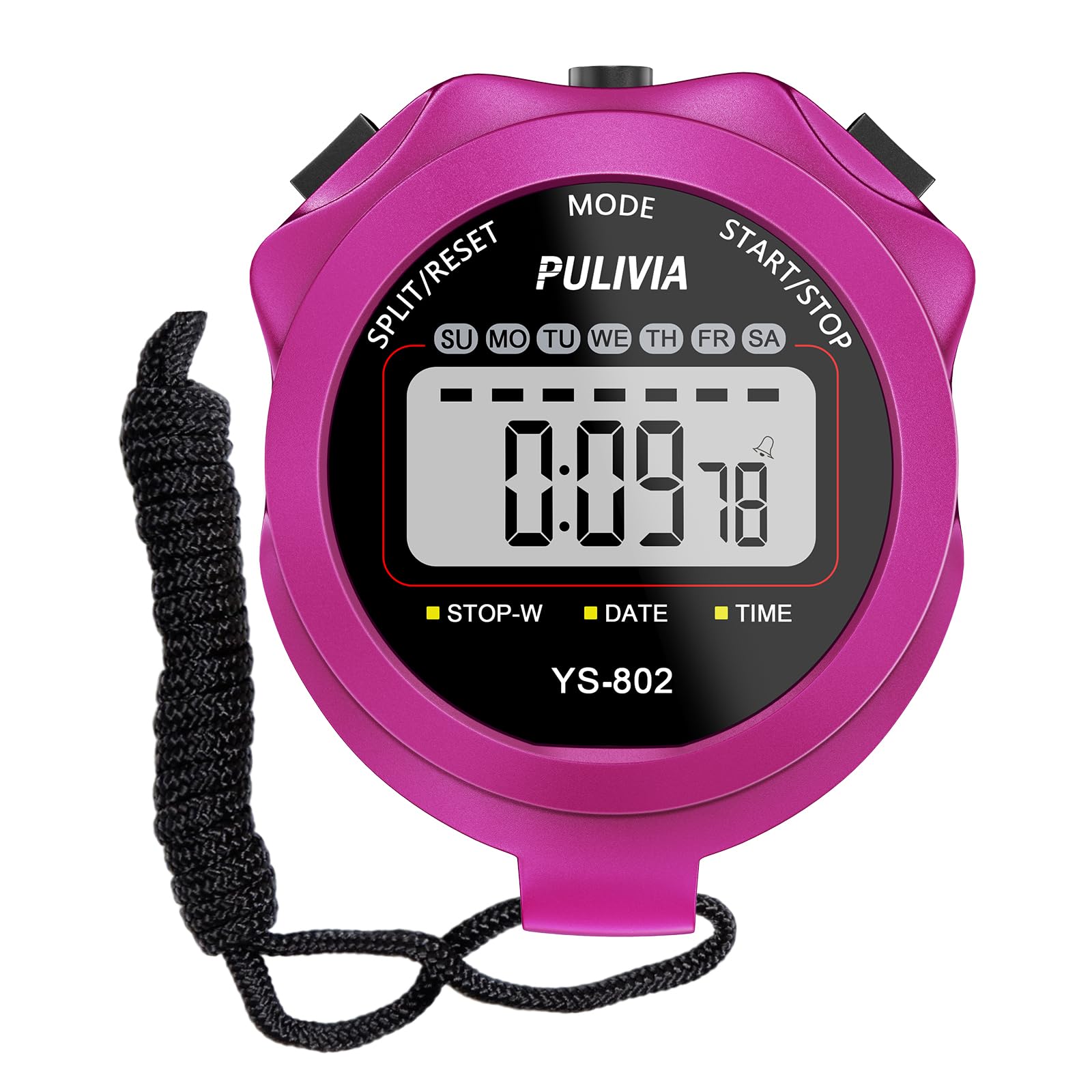PULIVIA Stopwatch Timer, Digital Stop-Watch for Sports, Yellow - View 10