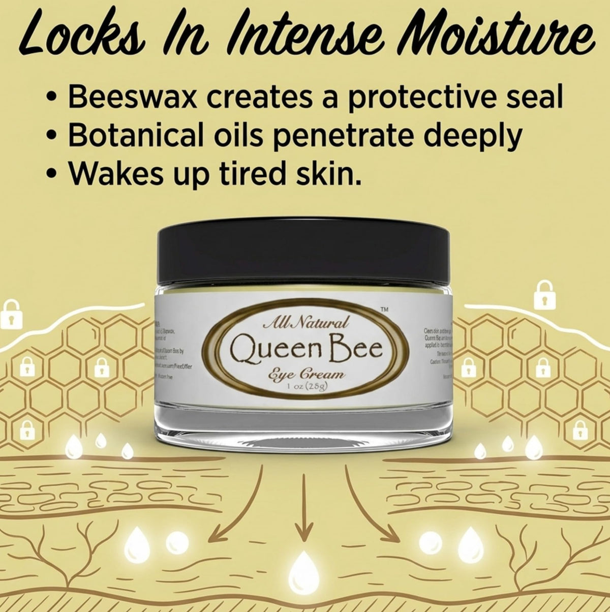 Queen Bee 2 Jars - Queen Bee Organic Under Eye Balm Official Imagery - 5