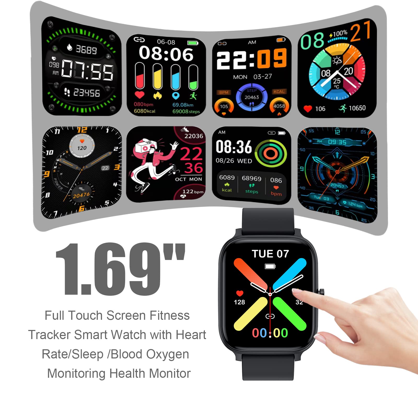 TORJALPH Smart Watch for Men Women Compatible with iPhone Samsung Andr - View 2
